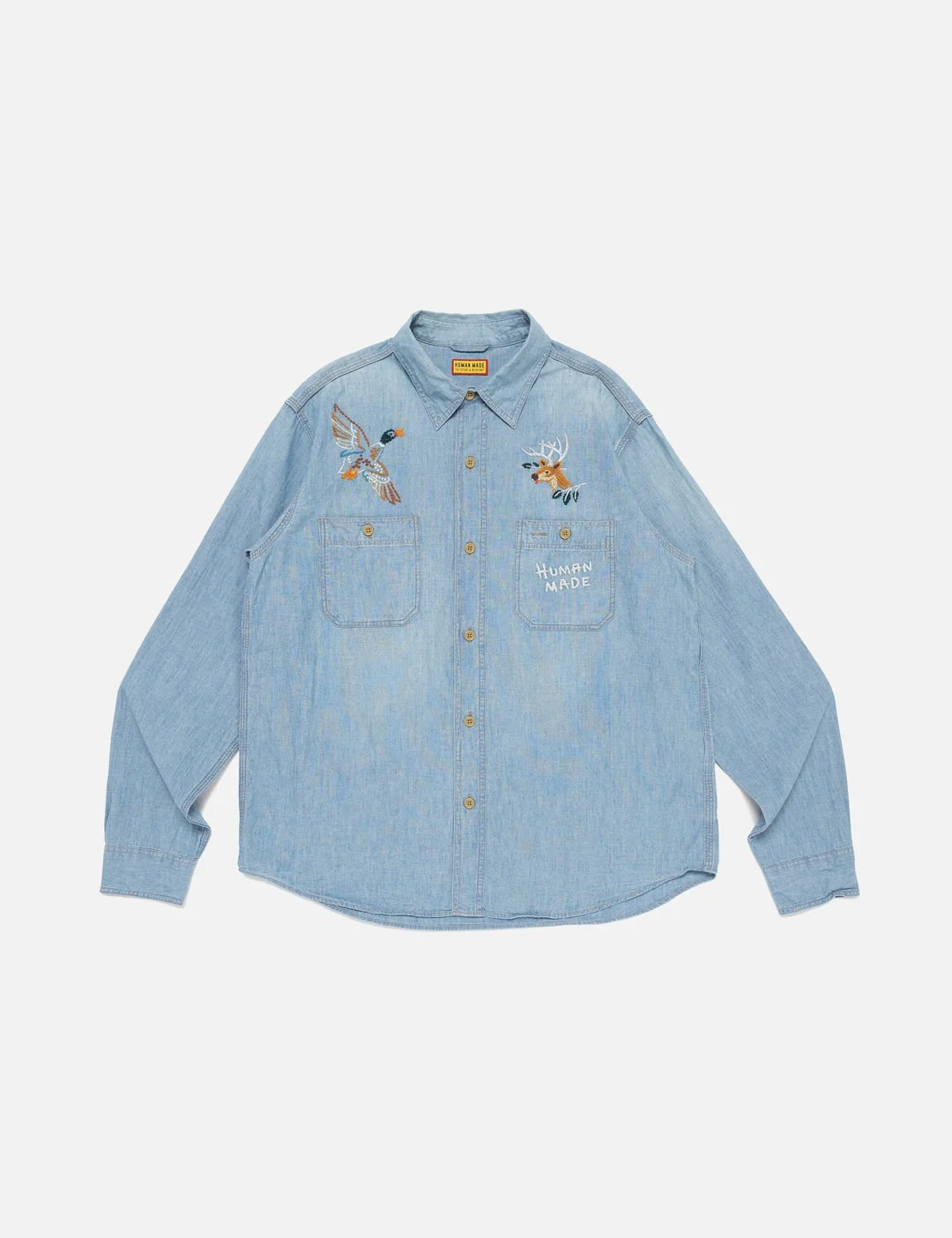 EMBROIDERED CHAMBRAY SHIRT - 1