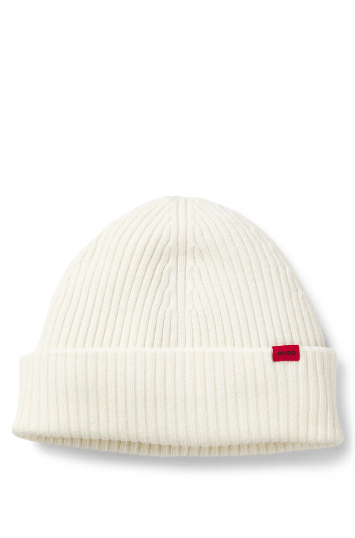 VIRGIN-WOOL BEANIE WITH LOGO LABEL - 1
