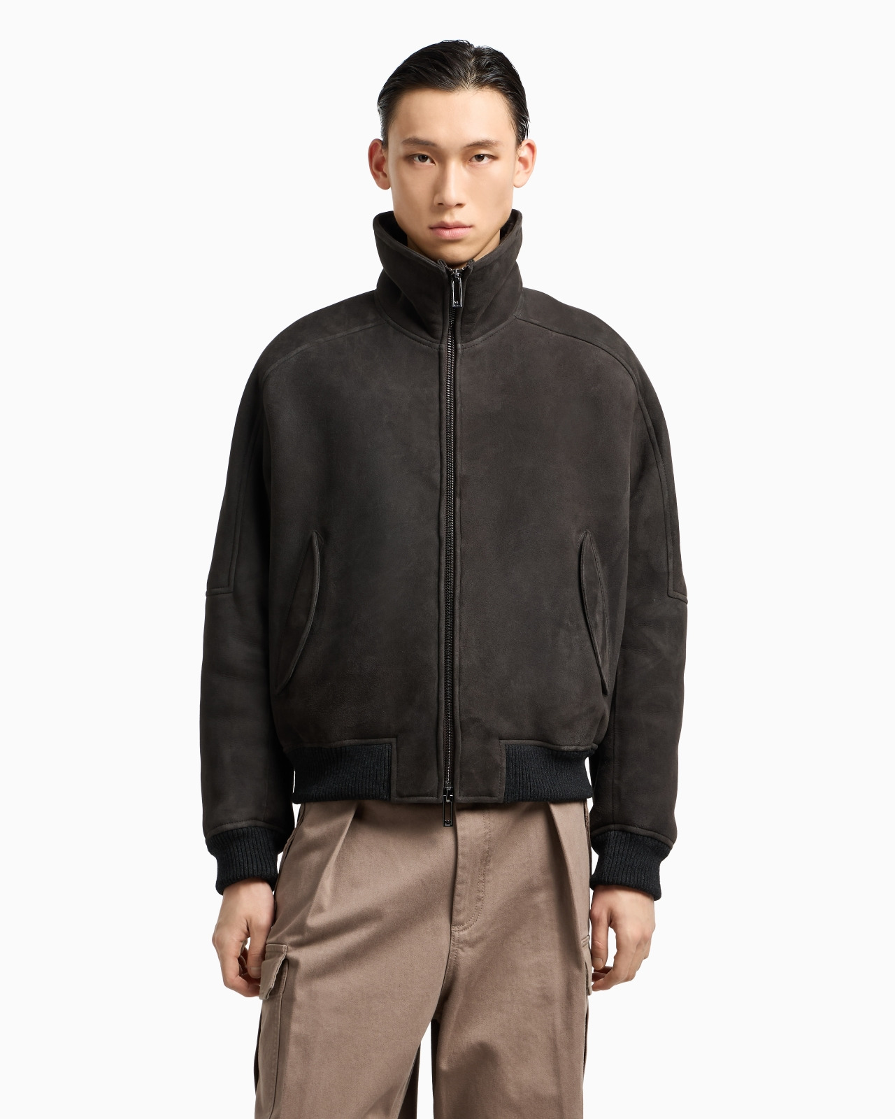 ASV LOOSE-FIT LAMB SUEDE SHEARLING BLOUSON - 4