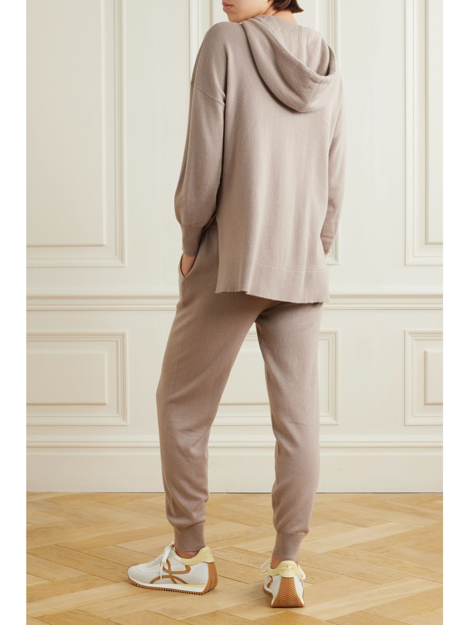 Cashmere hoodie and track pants set Beige - 3