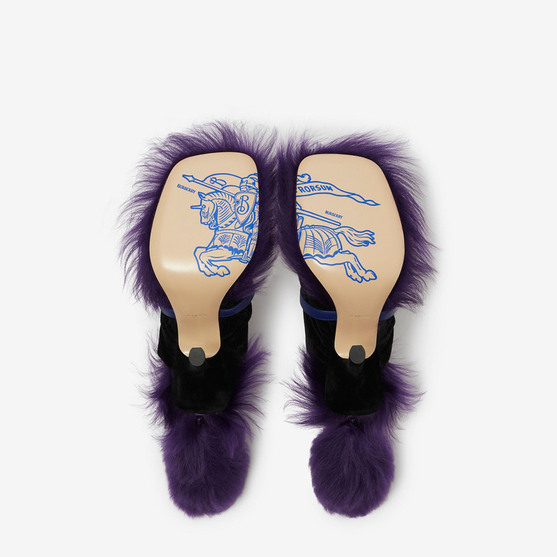 Shearling 단계 포스트 샌들 6