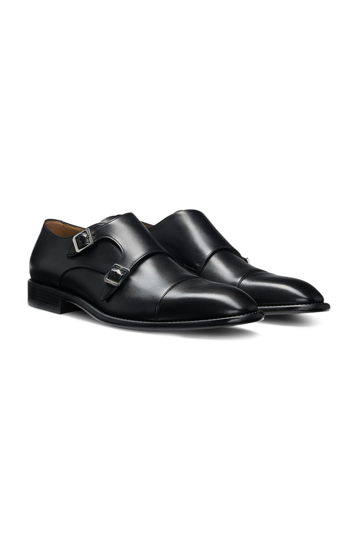 LEATHER MONK SHOES WITH DOUBLE STRAP - 2