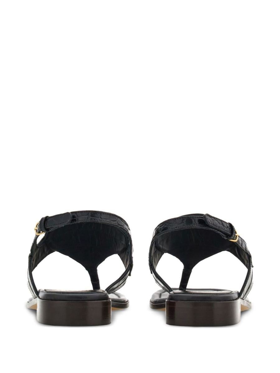 FERRAGAMO Ferragamo FERRAGAMO GANCINI LEATHER THONG SANDALS