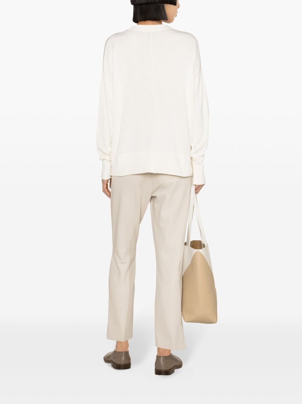 V-neck ribbed-knit cardigan - 4