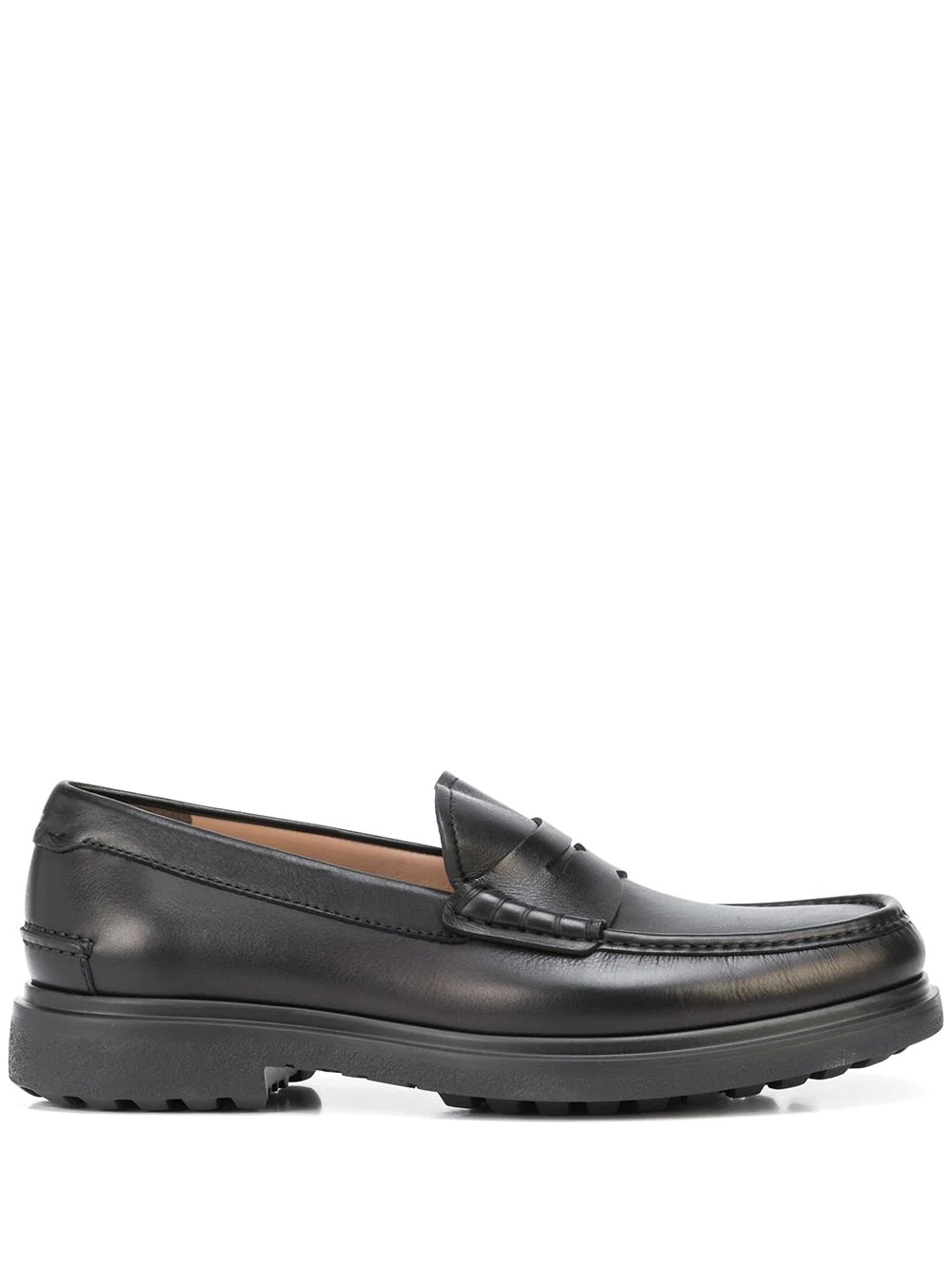 leather penny loafers - 1