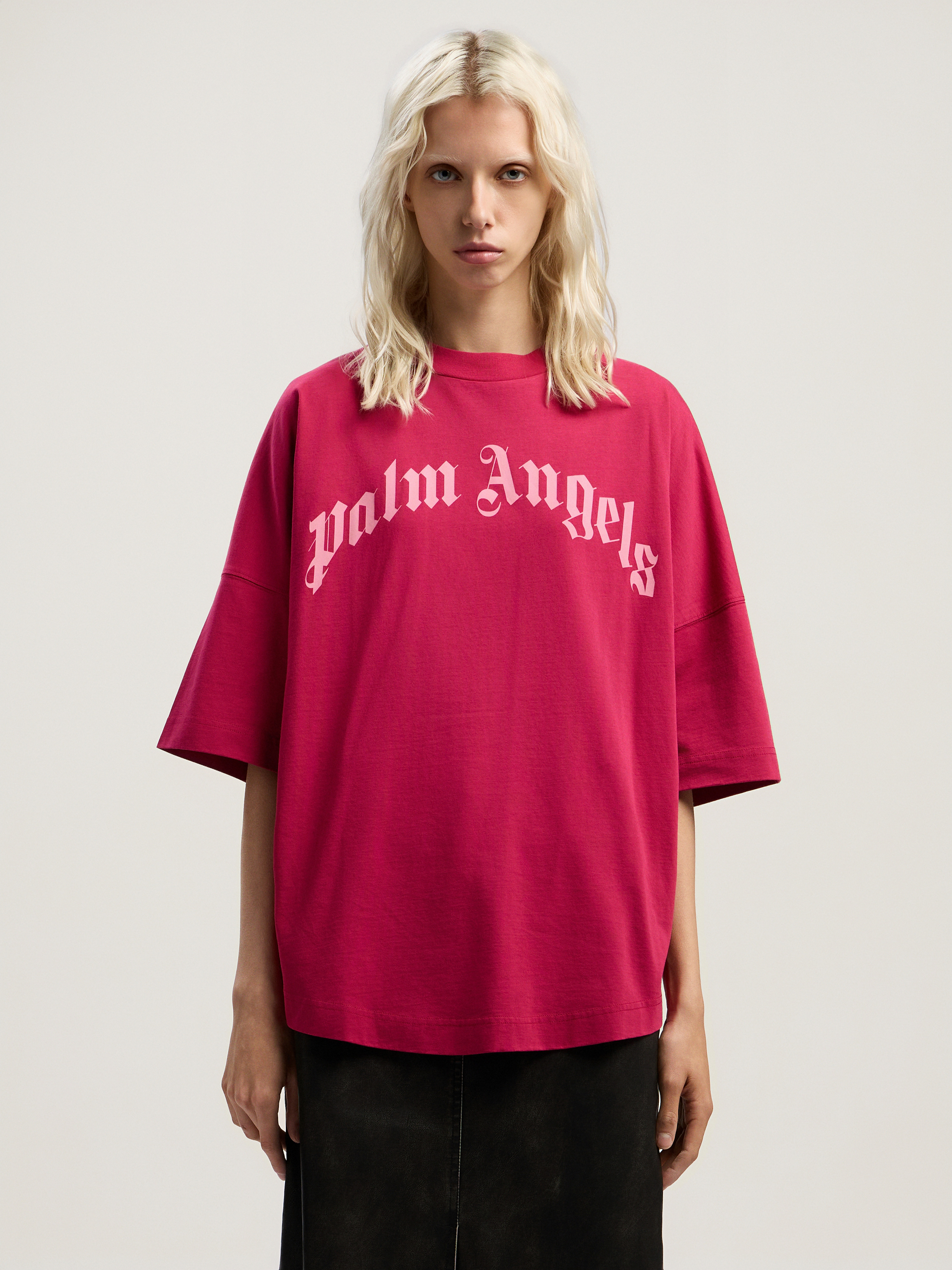 Curved Logo Over T-shirt - 2
