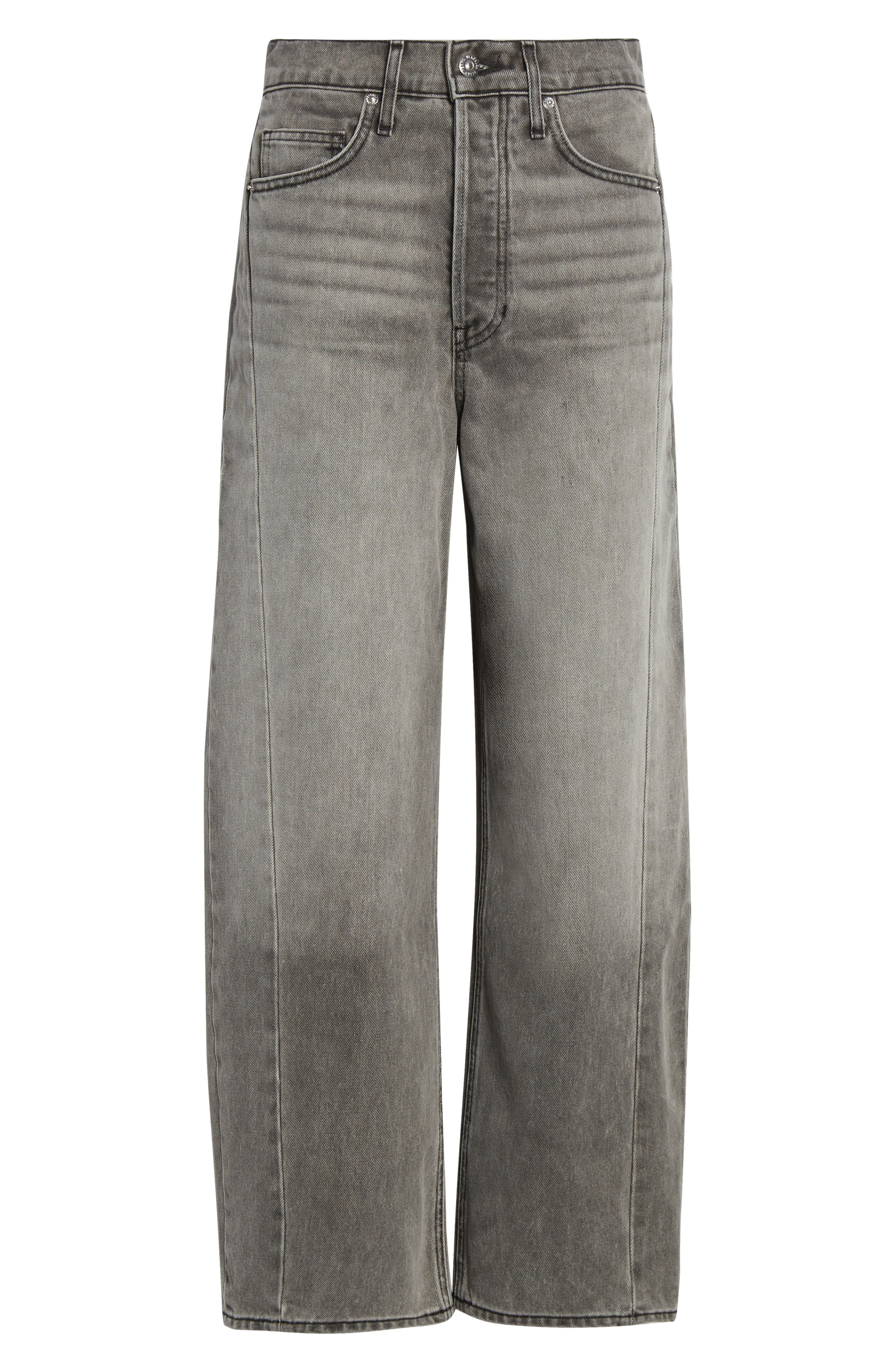 Veronica Beard Ryder High Waist Barrel Leg Jeans in Volcanic Dust at Nordstrom - 5