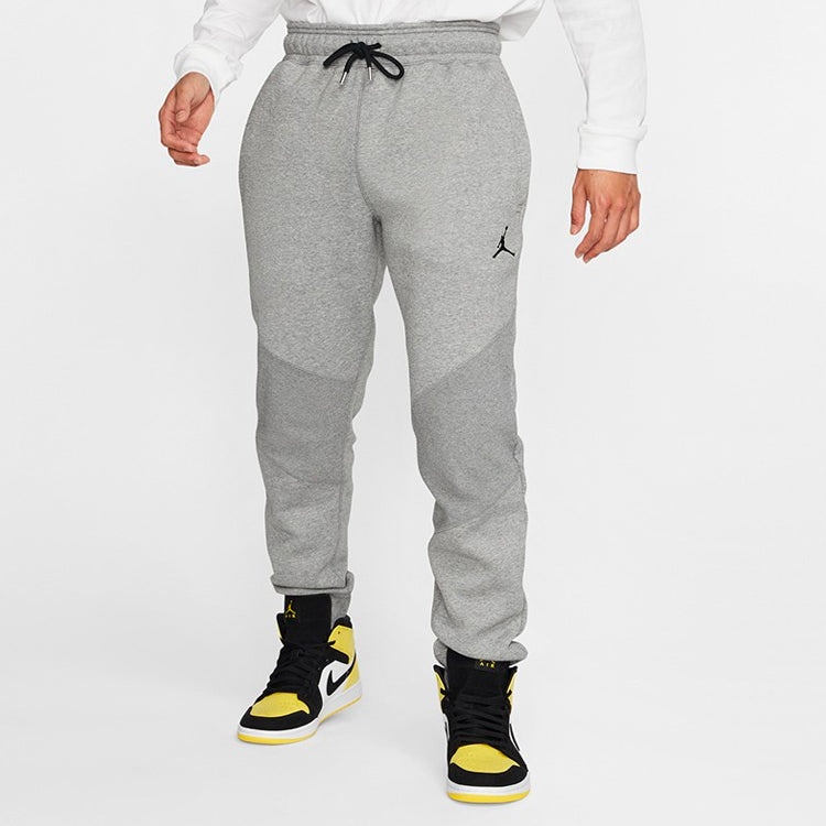 Air Jordan Fleece Casual Bundle Feet Sports Long Pants Gray CD8740-091 - 3