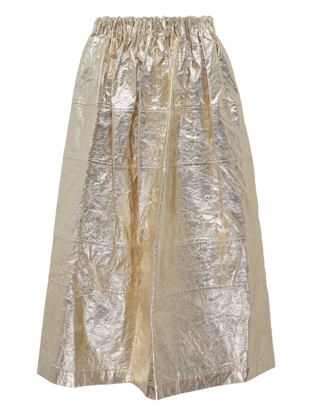 foiled-finish midi skirt - 1