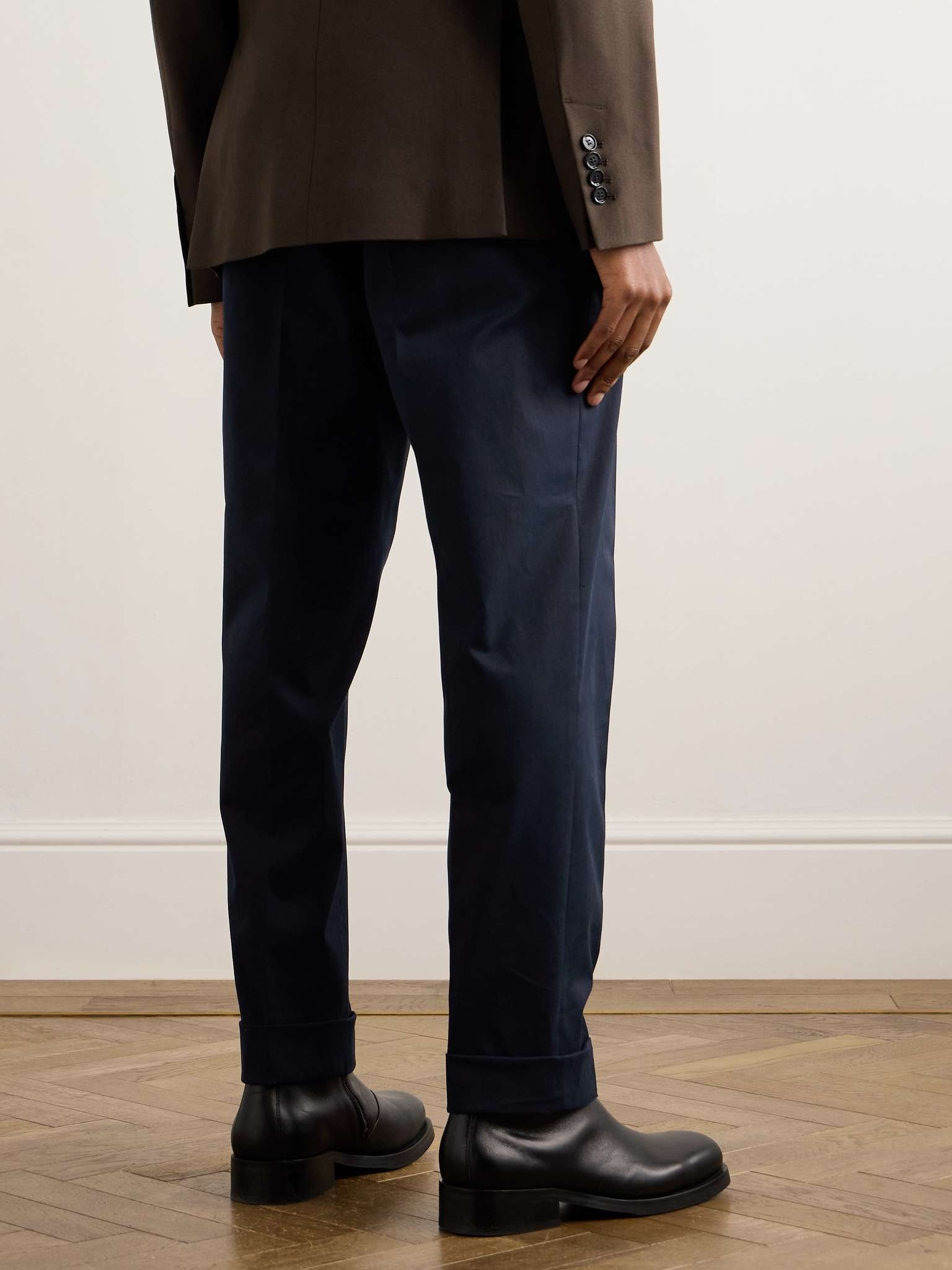 Philip Straight-Leg Cotton-Blend Twill Trousers - 4