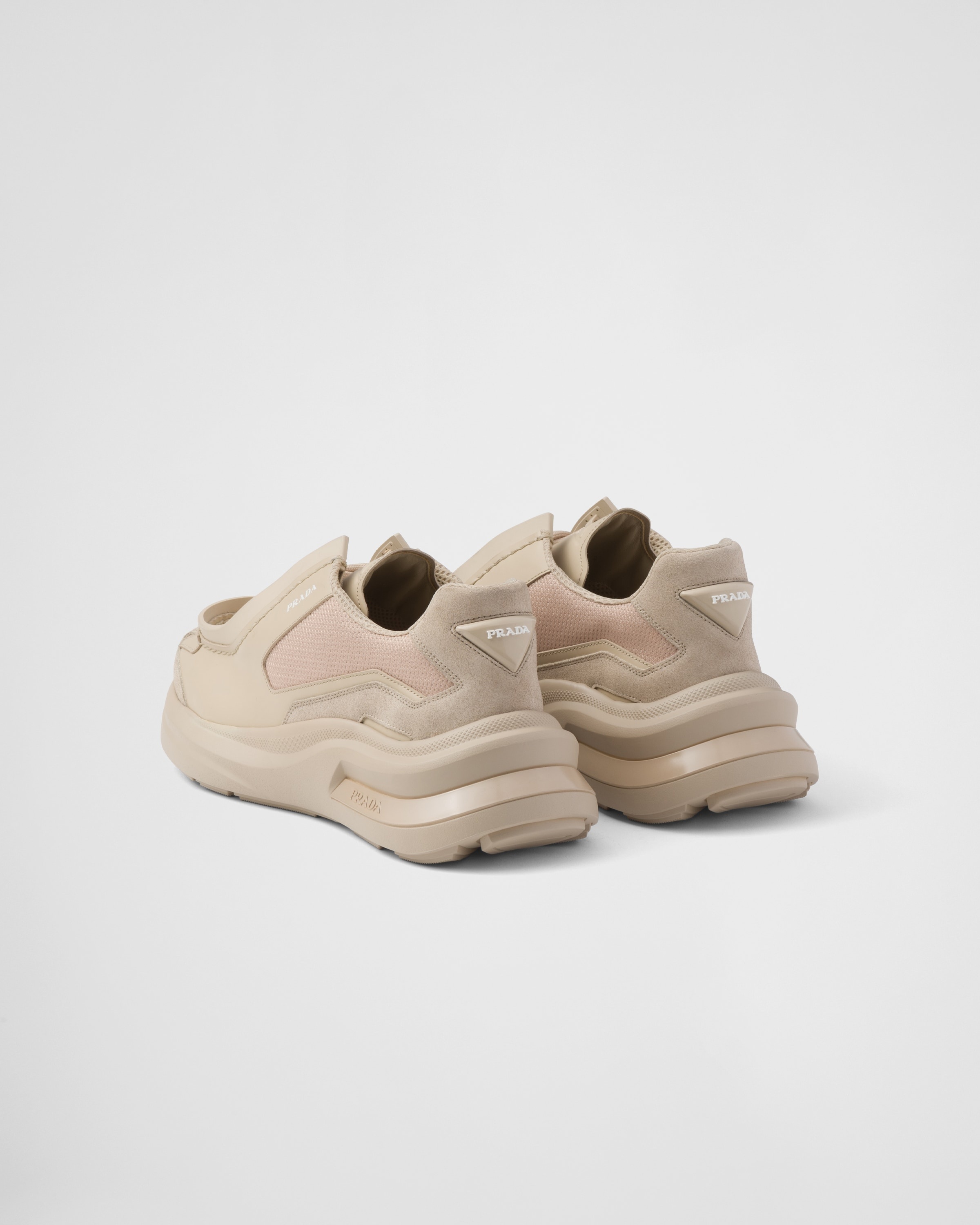 Systeme brushed leather sneakers with bike fabric and suede elements - 4