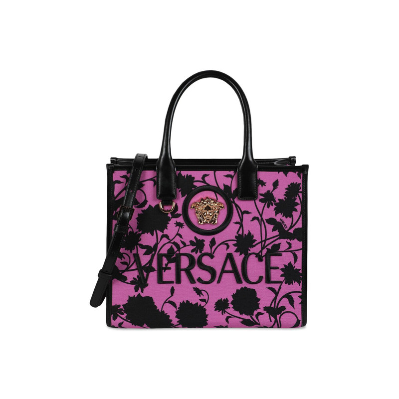 Versace Printed Fabric Tote Bag 'Black' 1