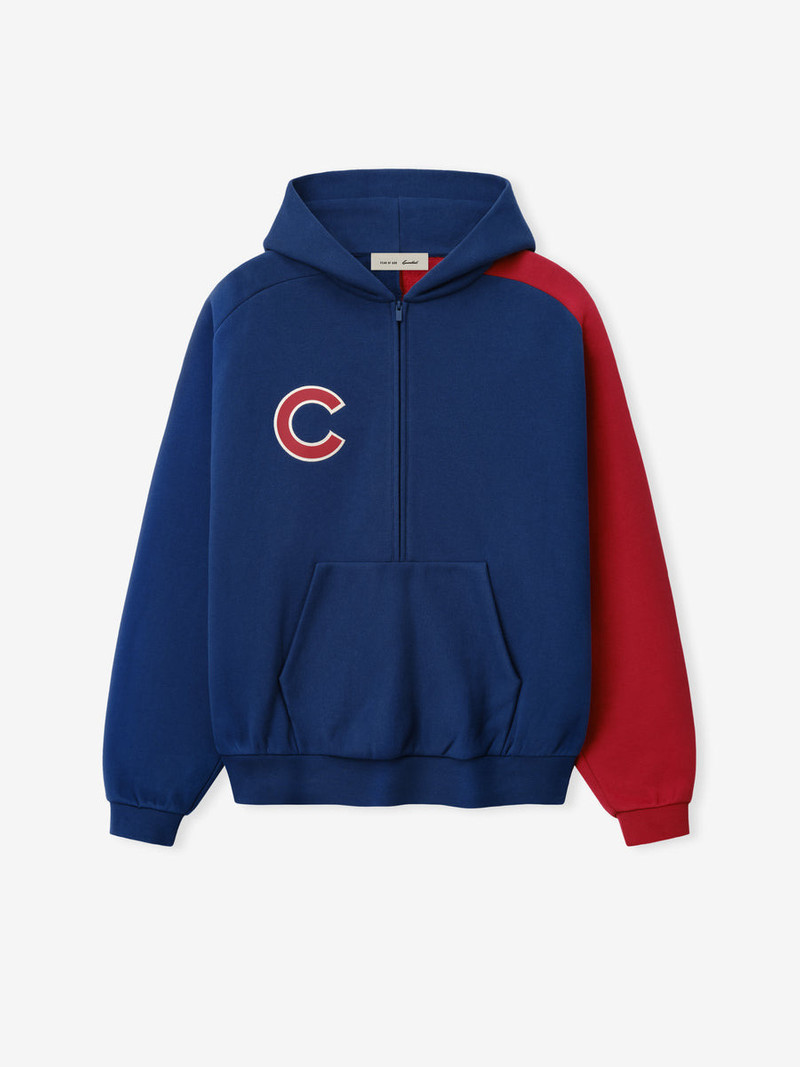 Cubs Raglan Half Zip Sport Hoodie - 1