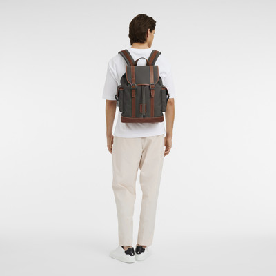 Longchamp Boxford Backpack Brown - Canvas outlook