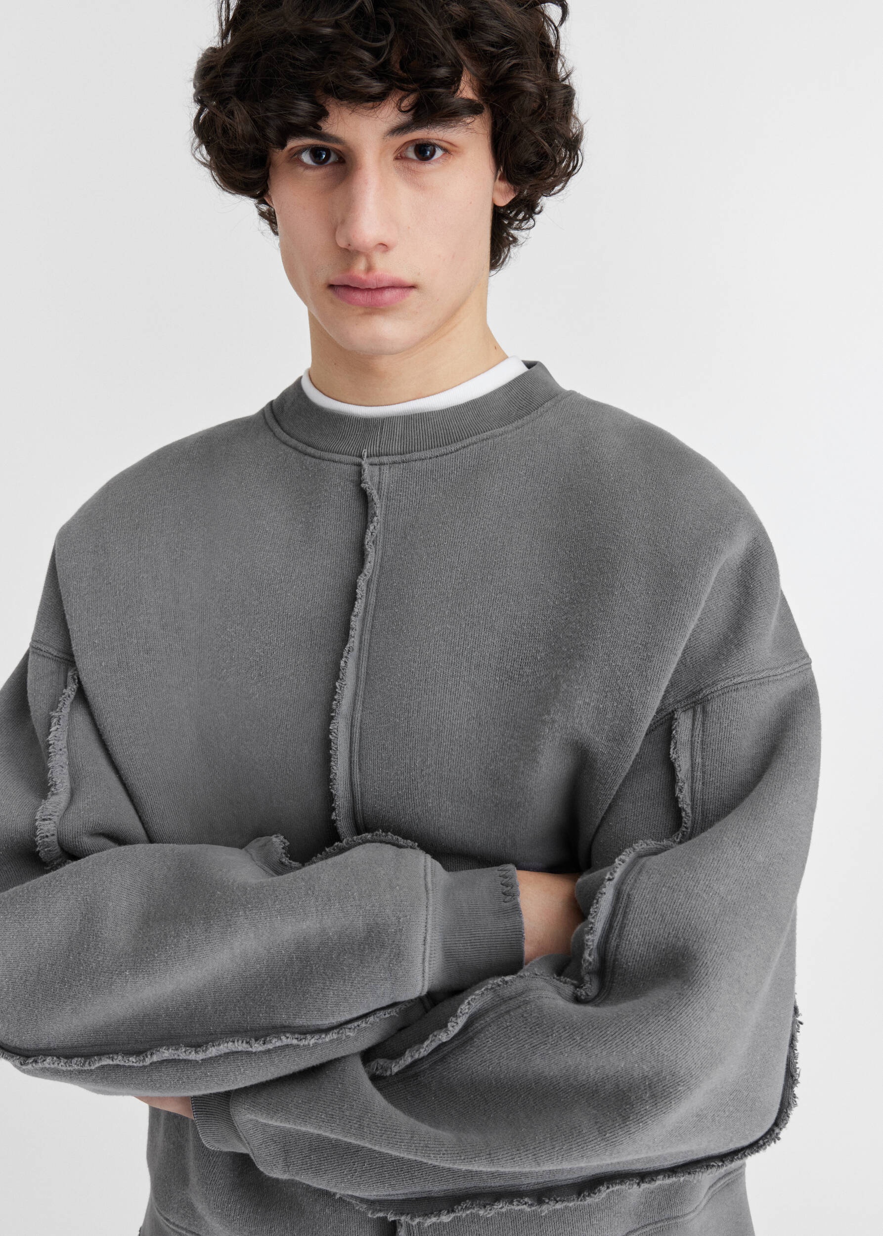 Chopped Distressed Sweatshirt - 5