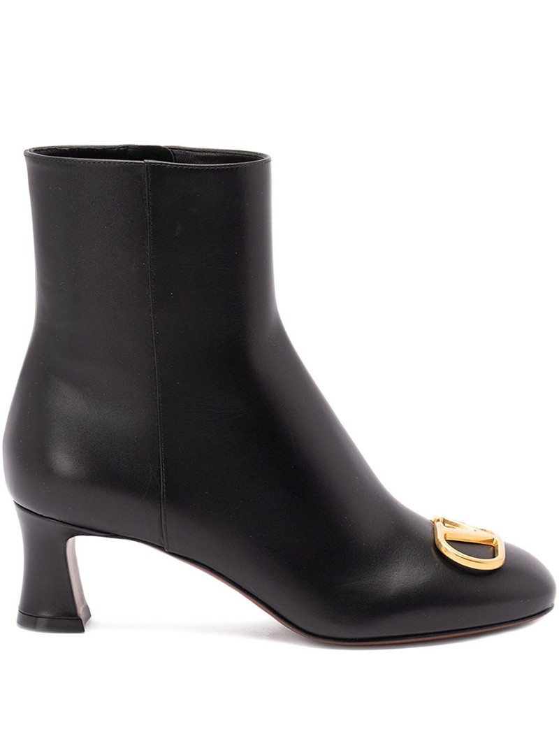 60mm logo-plaque leather boots 1