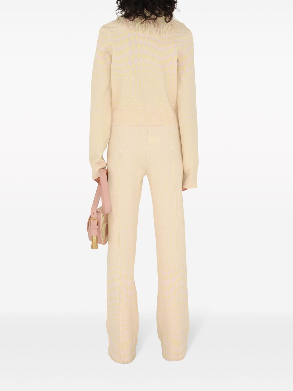 warped houndstooth jacquard jumper - 4