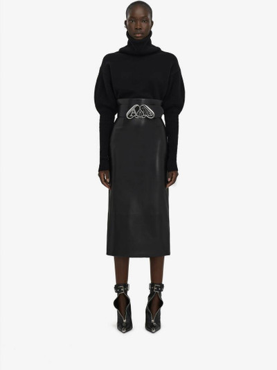 Alexander McQueen Women's Leather Bustier Skirt in Black outlook