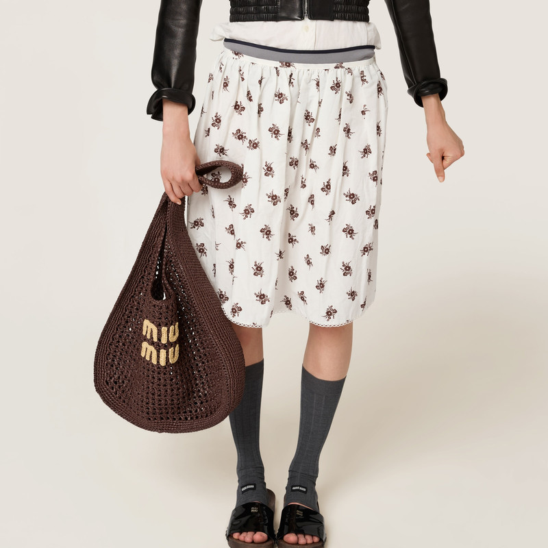 Miu Miu Raffia-effect woven hobo bag outlook
