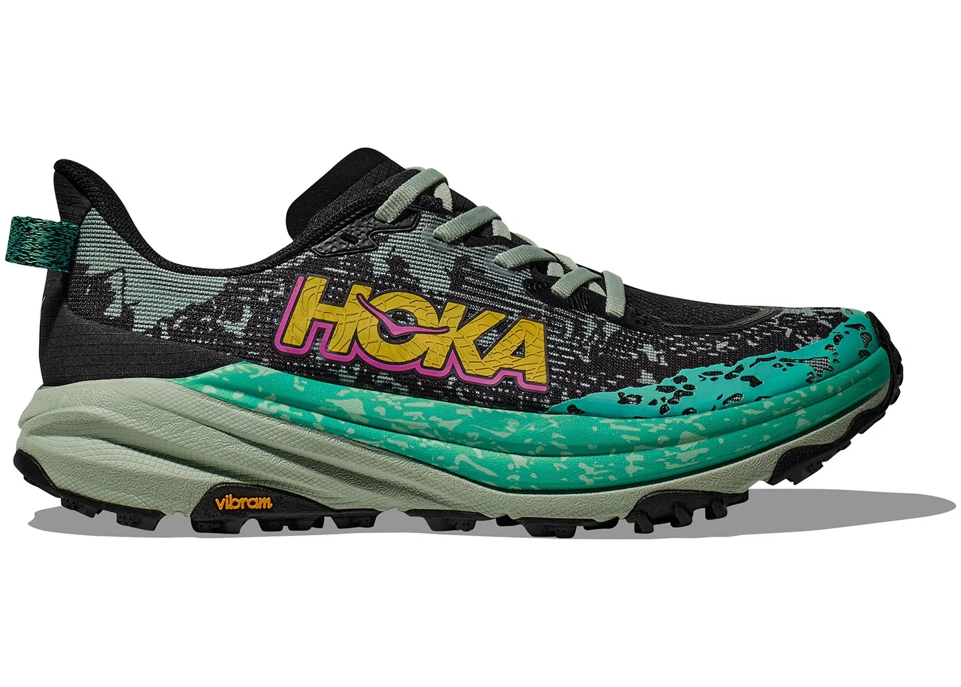 Hoka One One Speedgoat 6 Black Aloe Vera (Women's) - 1