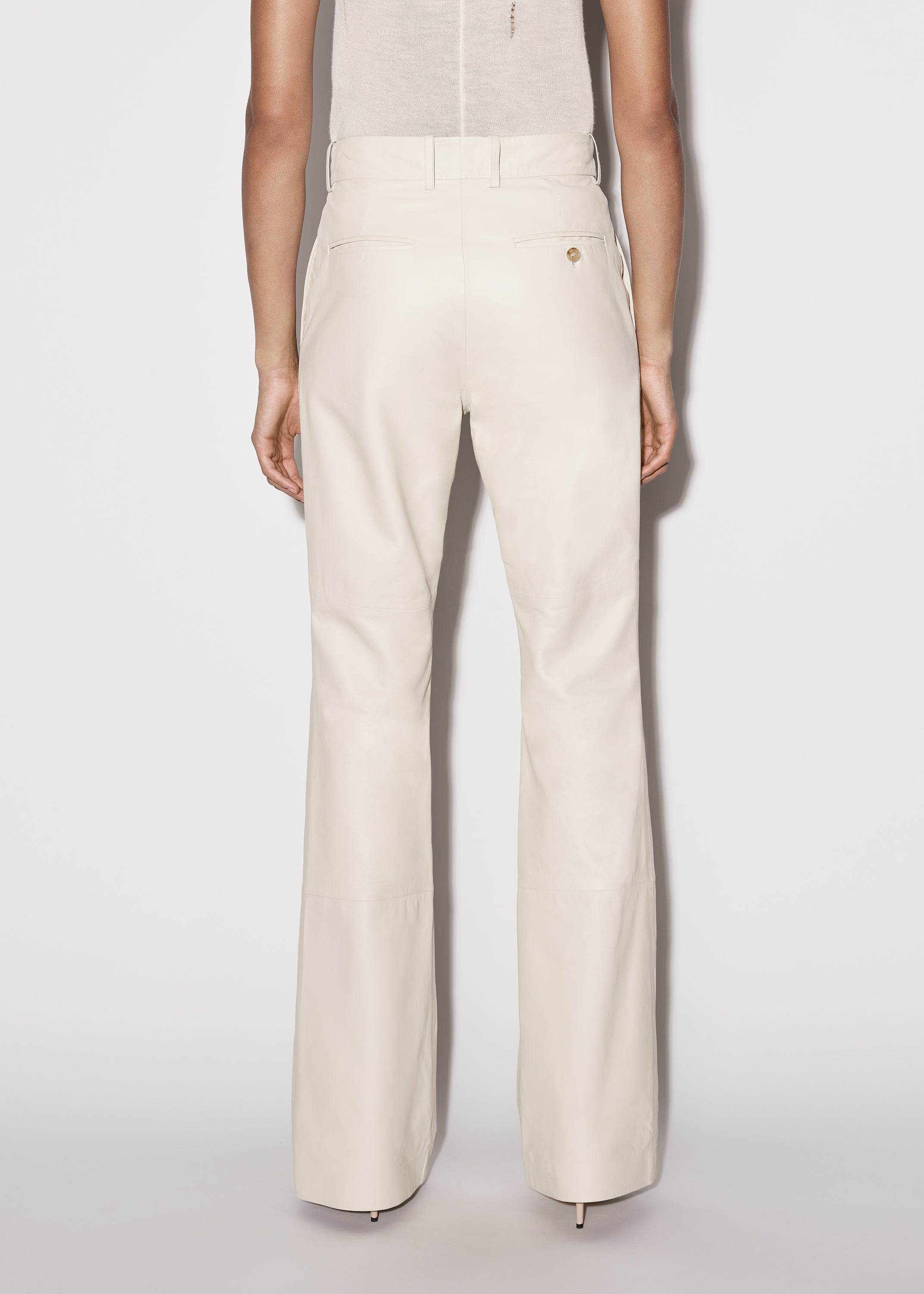 LEATHER BOOTLEG TROUSER - 5