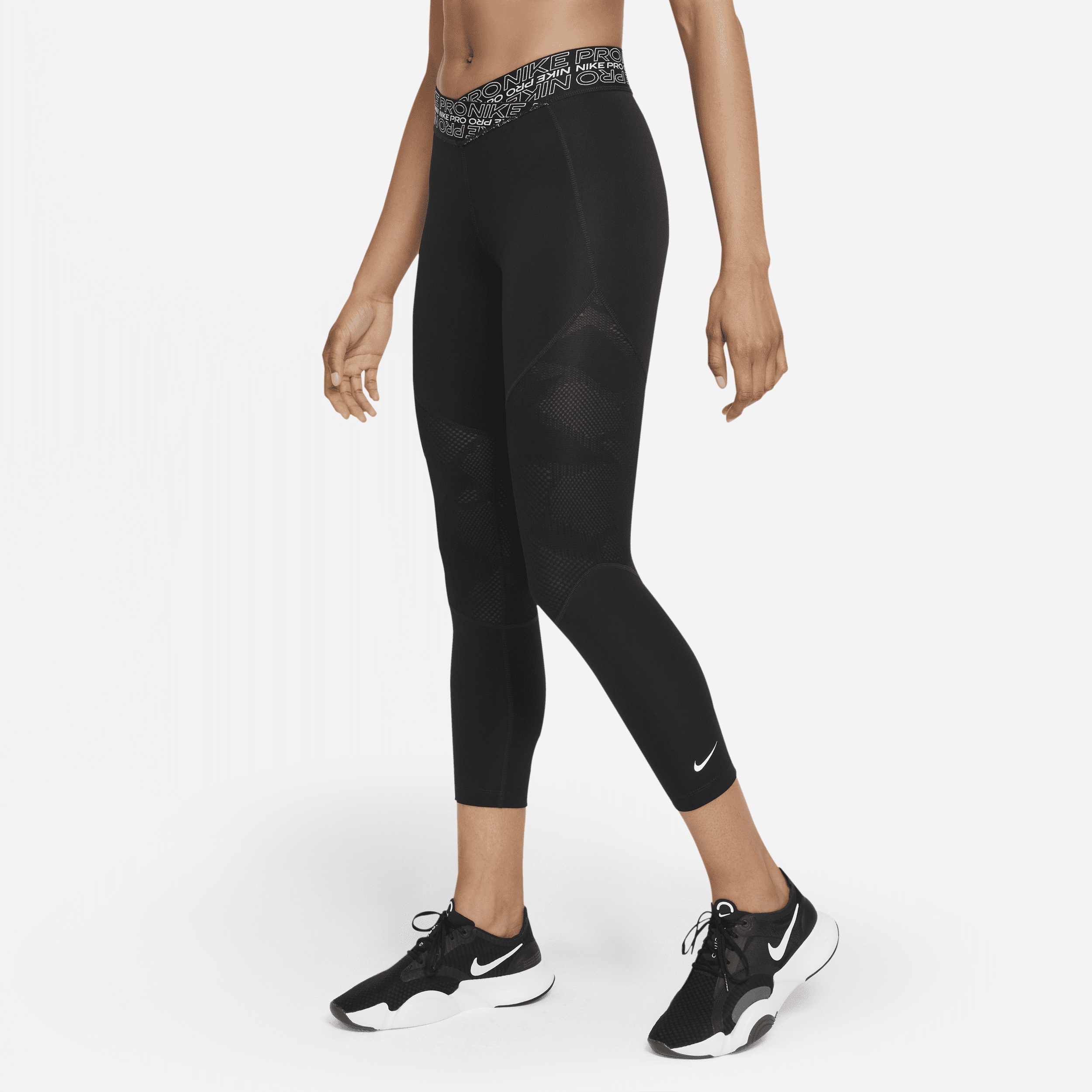 Women's Nike Pro Mid-Rise Crop Leggings - 1