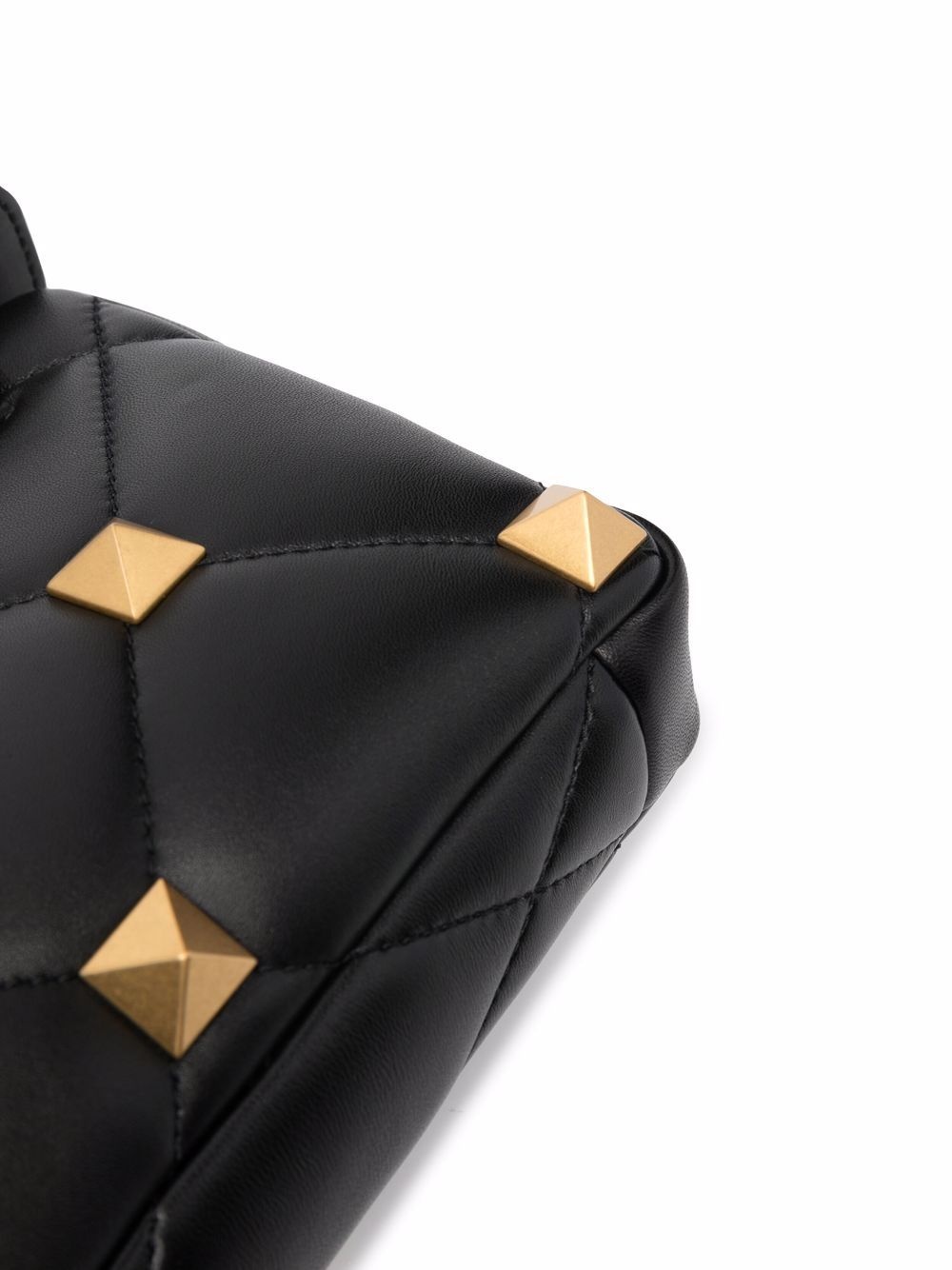 Roman Stud diamond-quilted clutch bag - 4