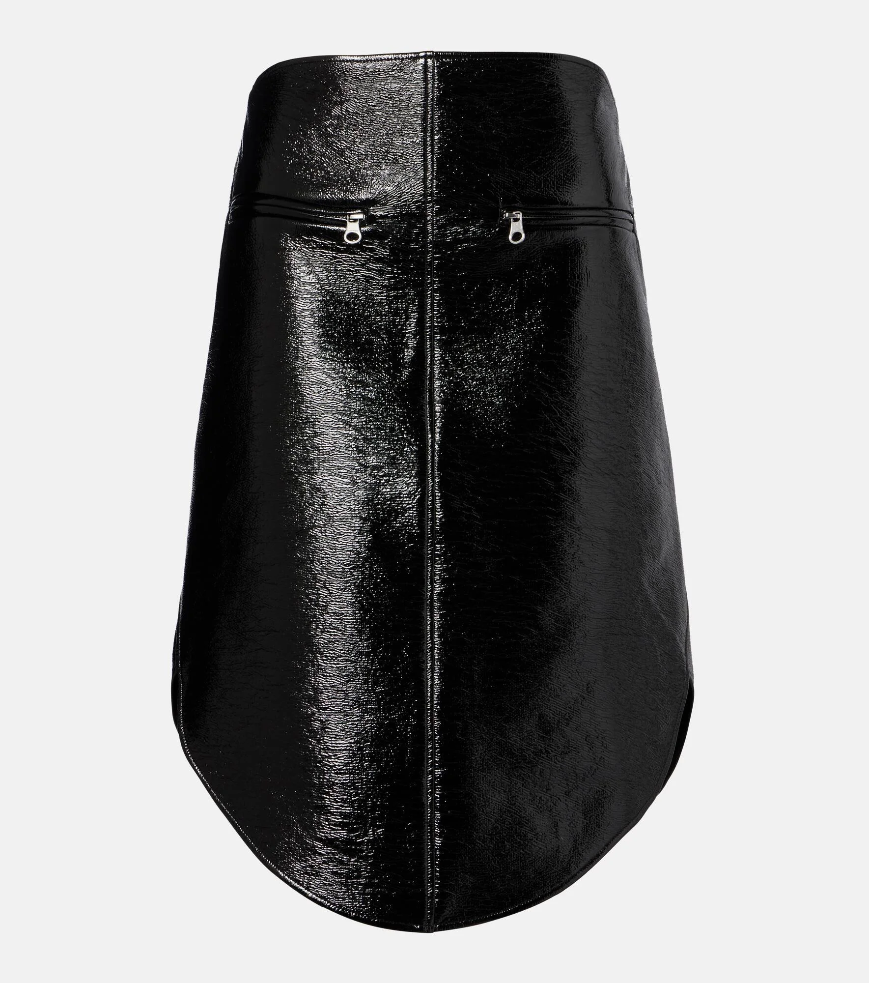 Faux leather midi skirt - 1