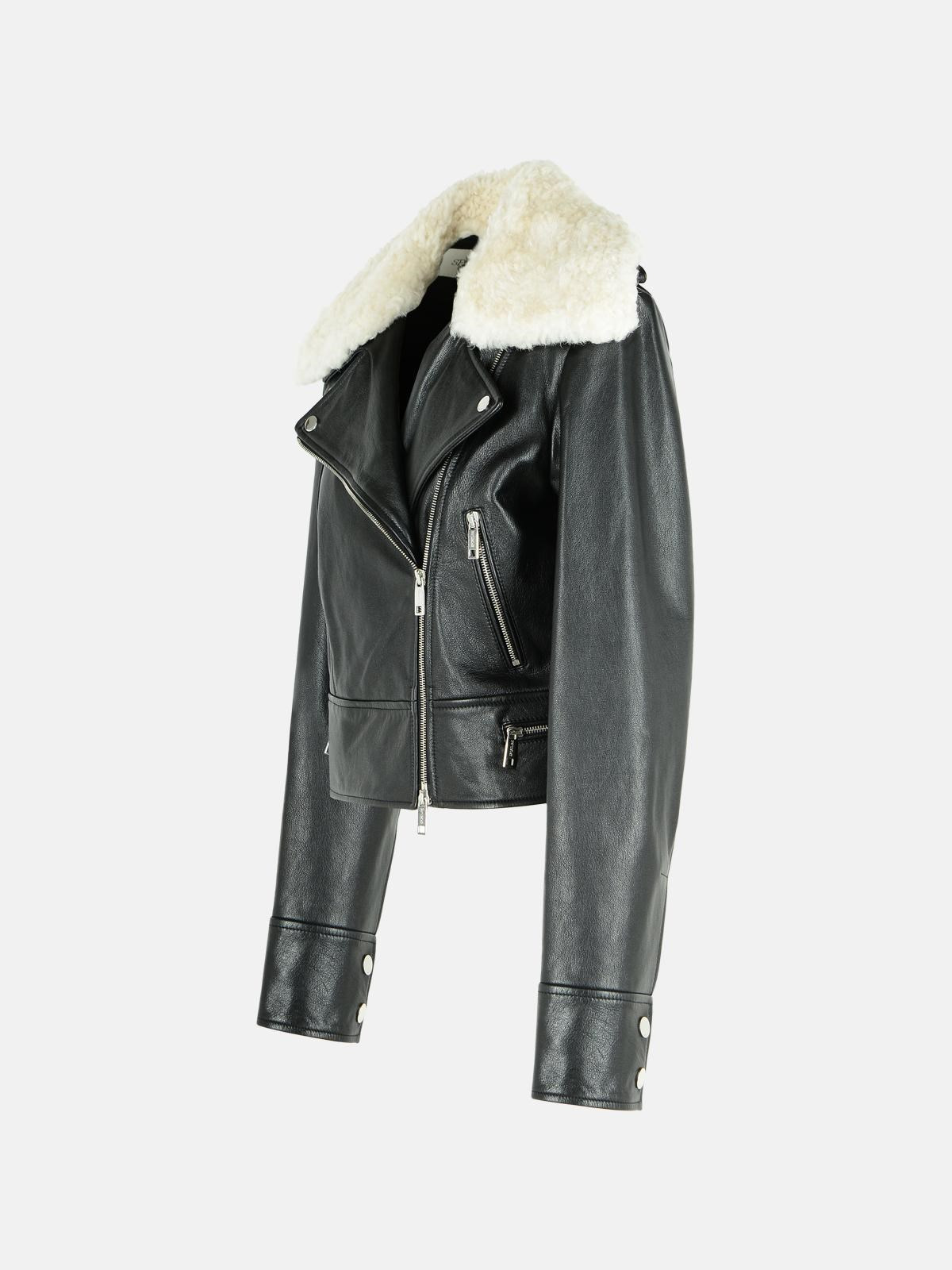 'TOSCANA' BLACK LEATHER JACKET - 2