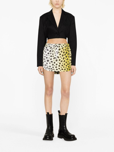 THE ATTICO cheetah print miniskirt outlook