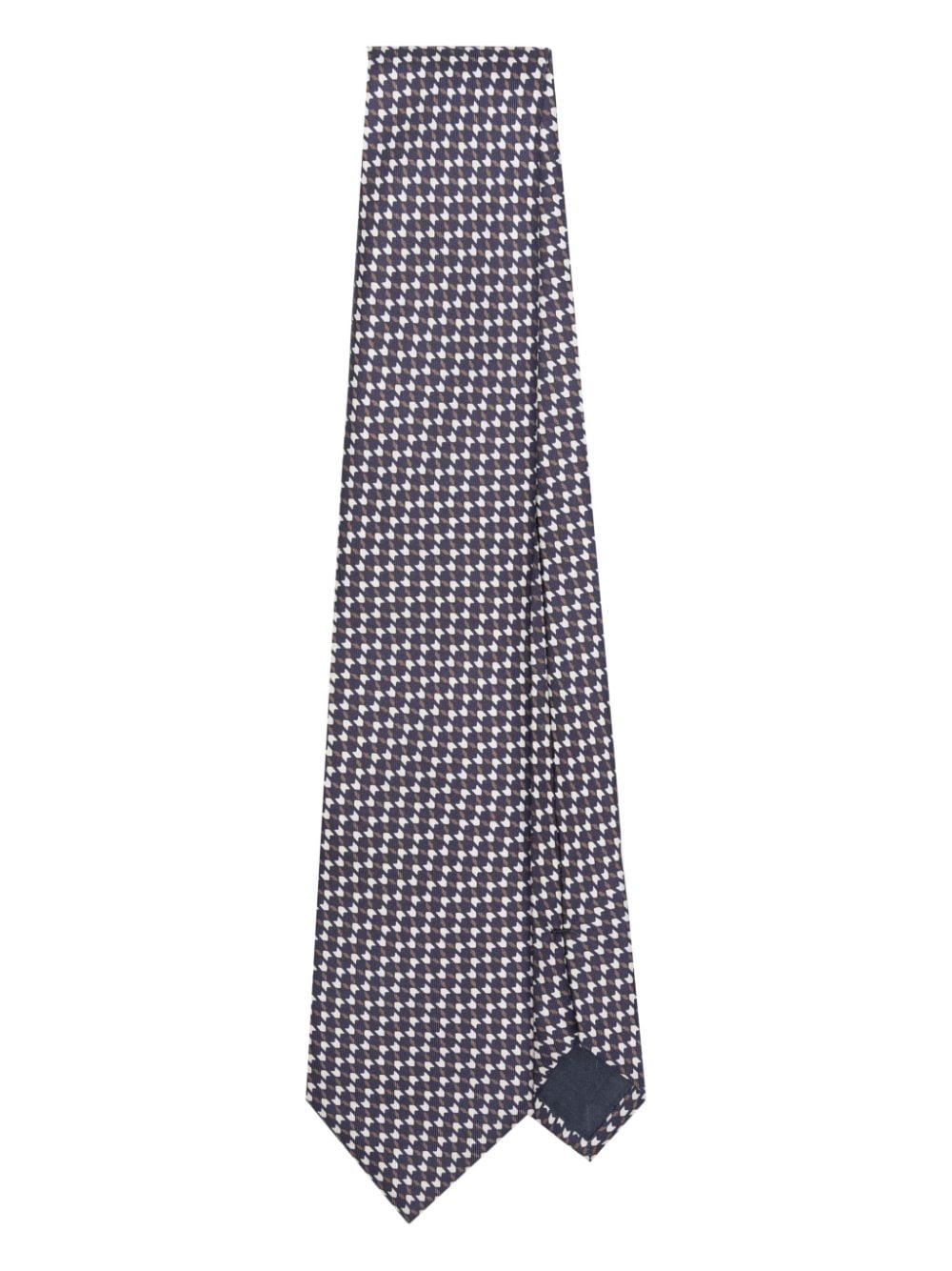 patterned-jacquard silk tie - 1