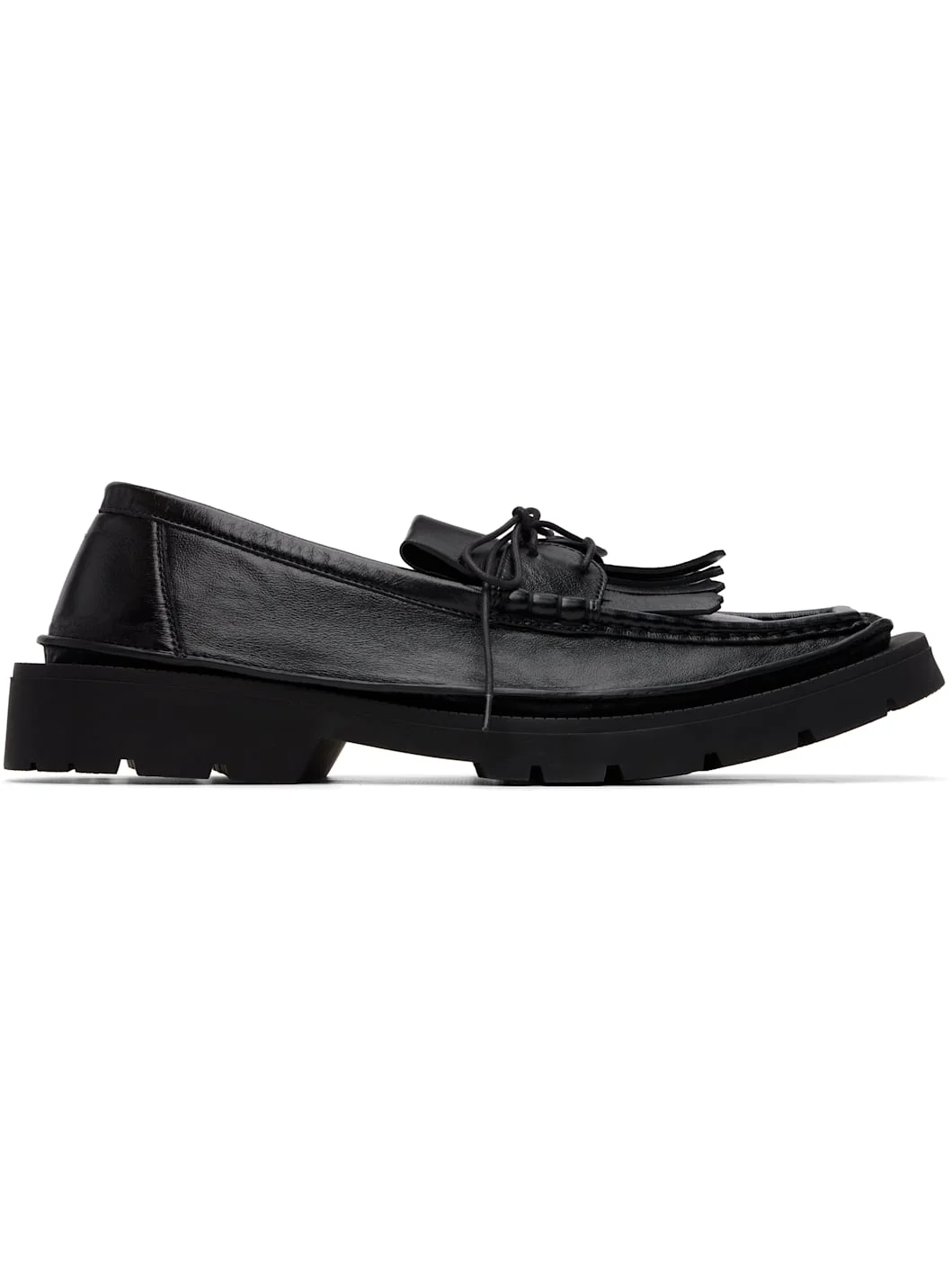 Black Level Fringed Loafers - 1