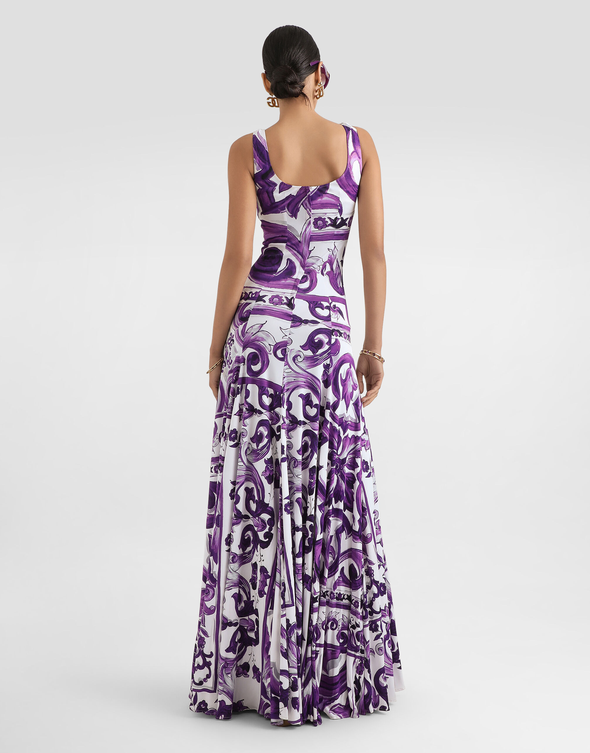 Majolica-print sleeveless dress - 3