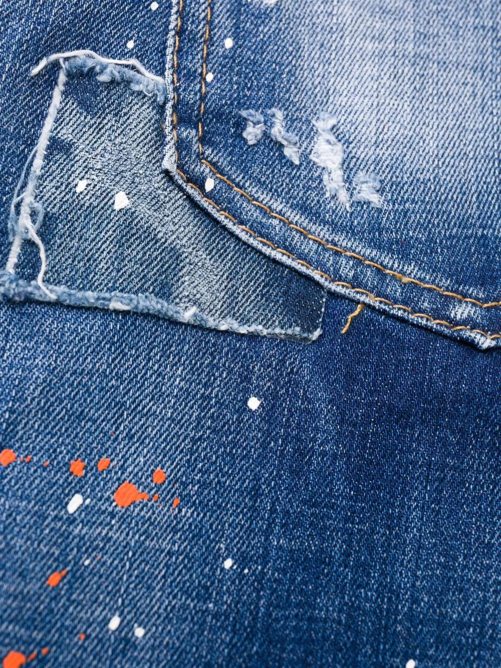 paint splatter stonewashed jeans - 6