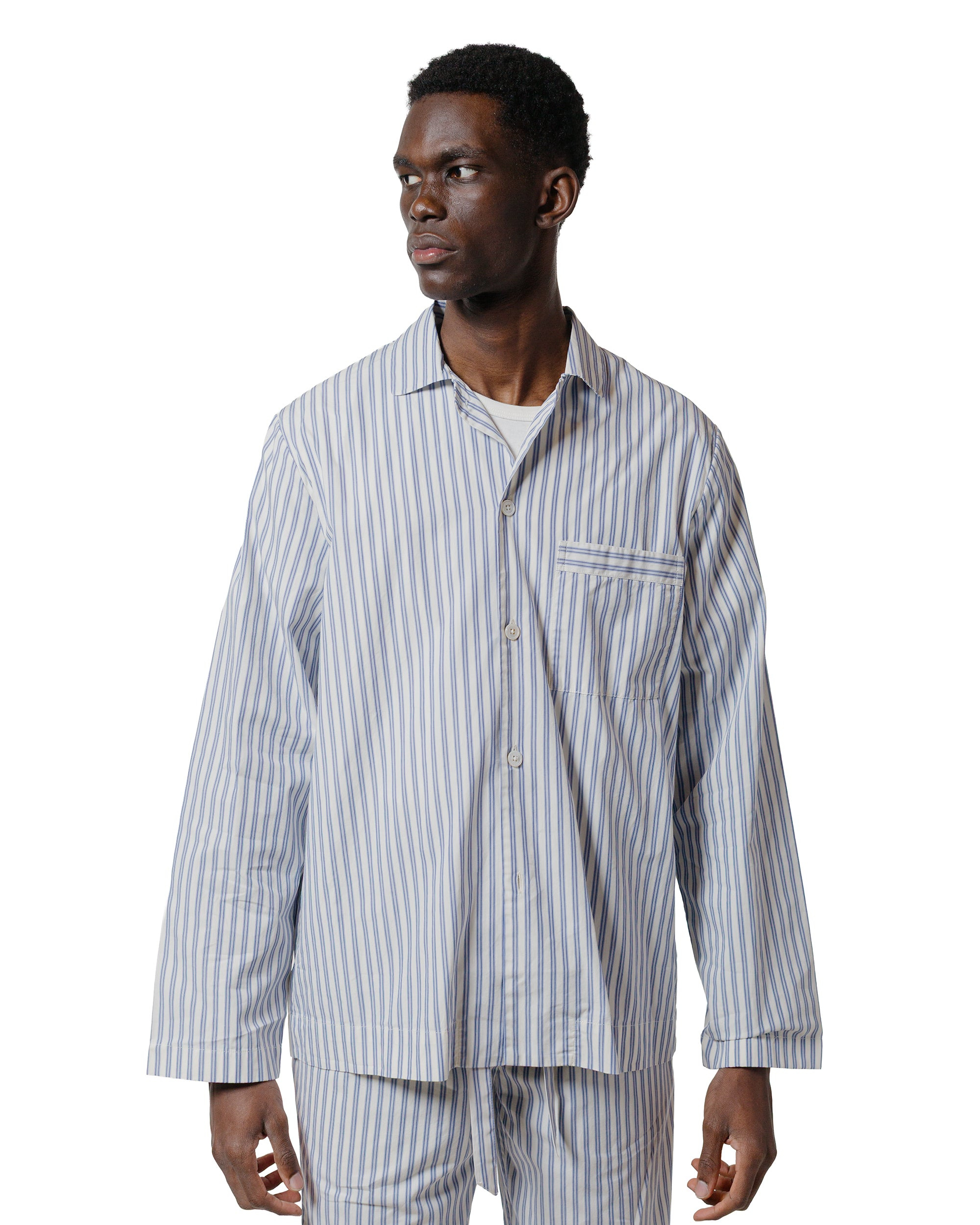 Tekla Poplin Pyjama Shirt Skagen Stripes - 2