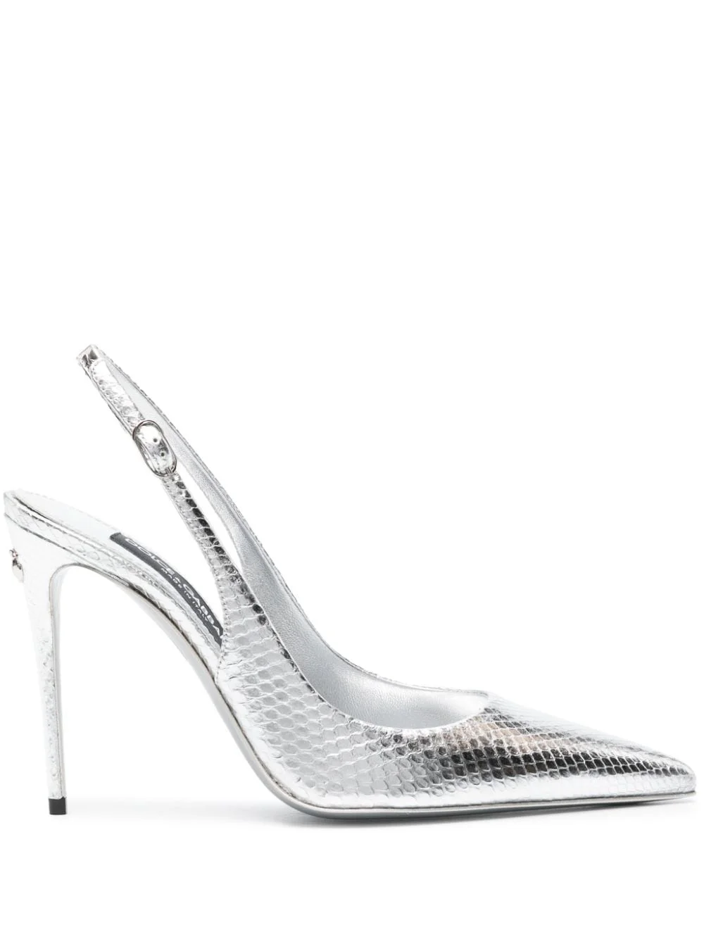 120mm metallic snakeskin pumps - 1