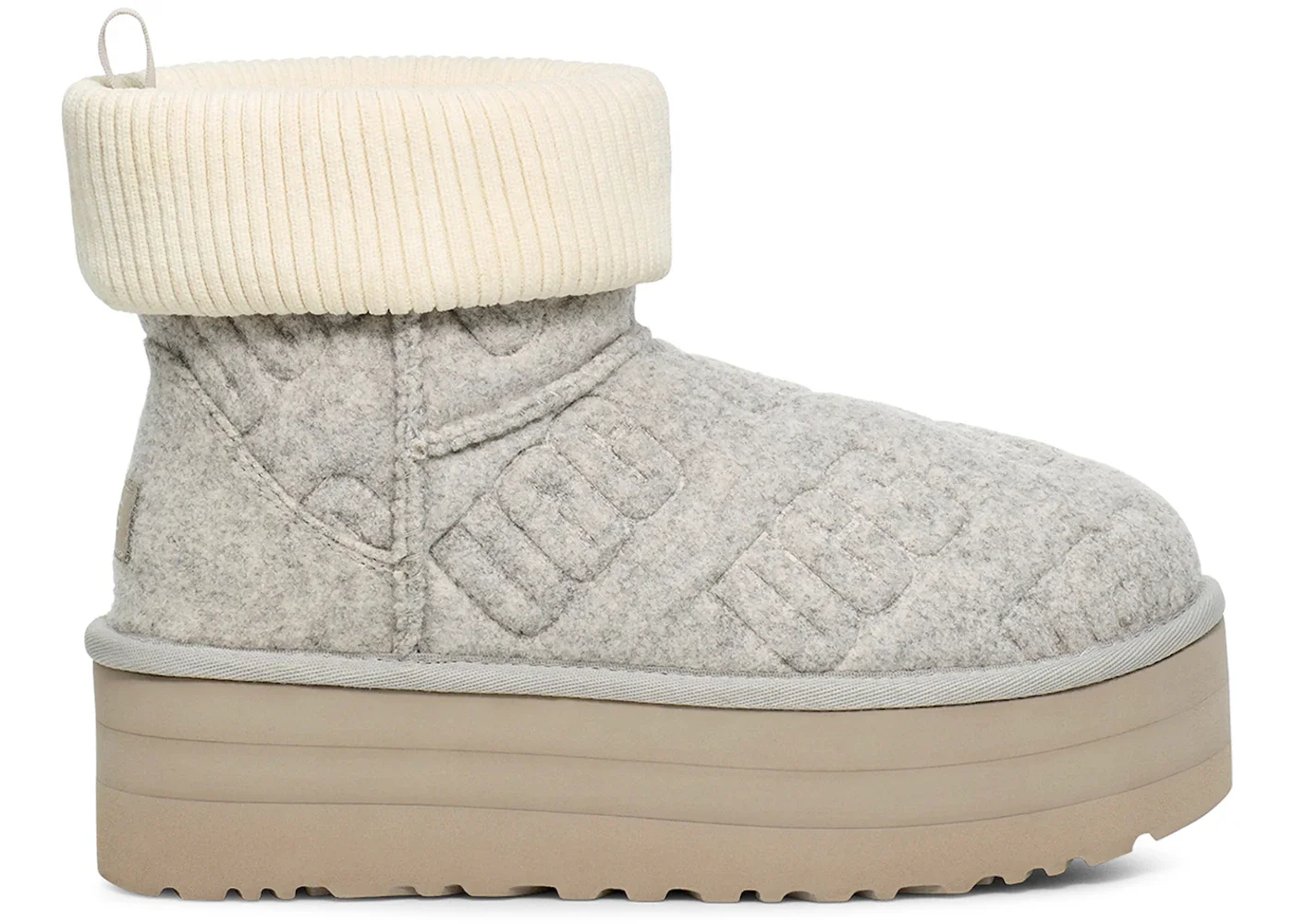 UGG Classic Mini Platform Felted Boot Grey (Women's) - 1