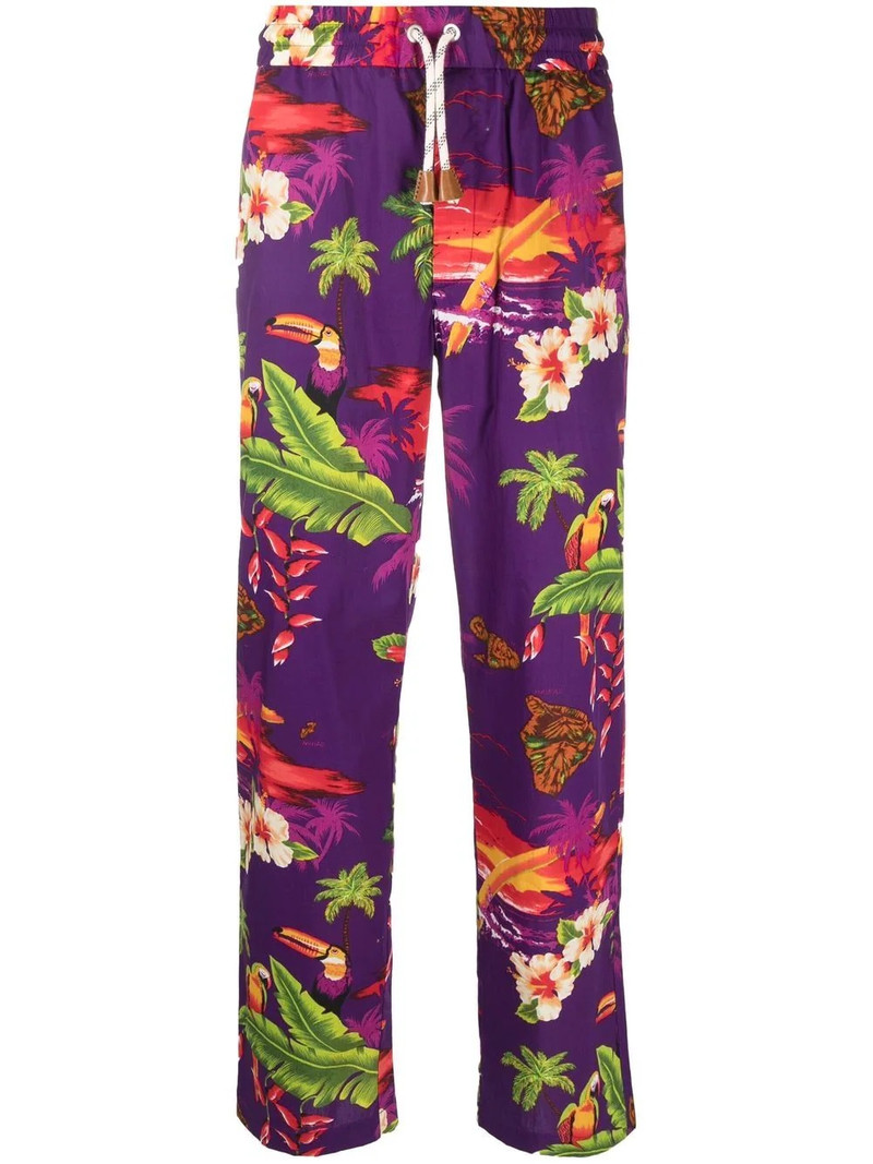 x Moncler Hawaiian-print track pants 1
