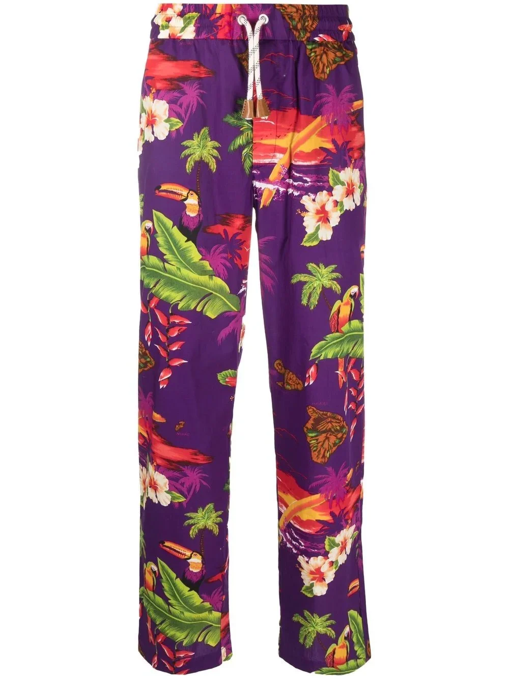x Moncler Hawaiian-print track pants - 1