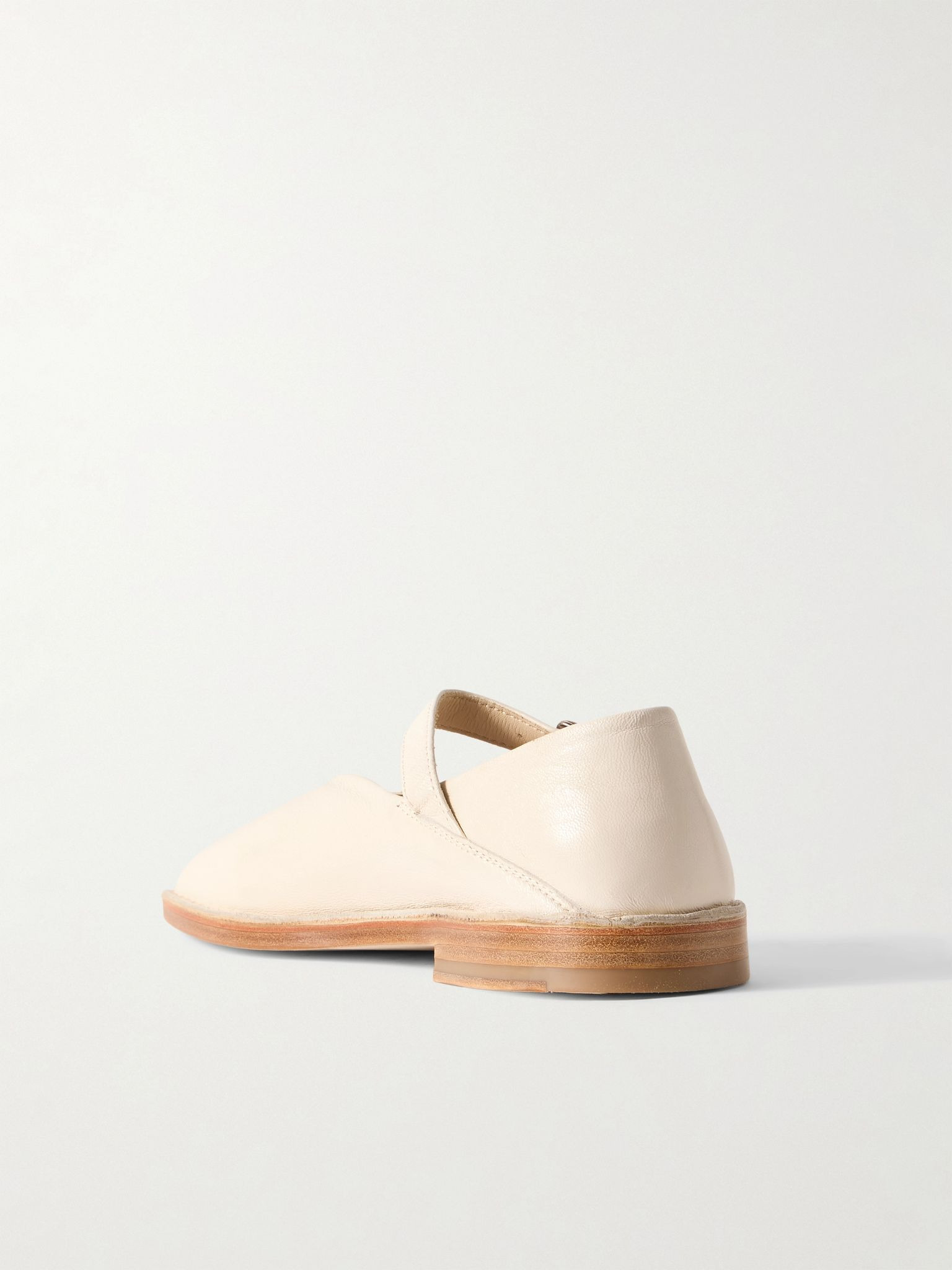 Leather ballet flats White - 4