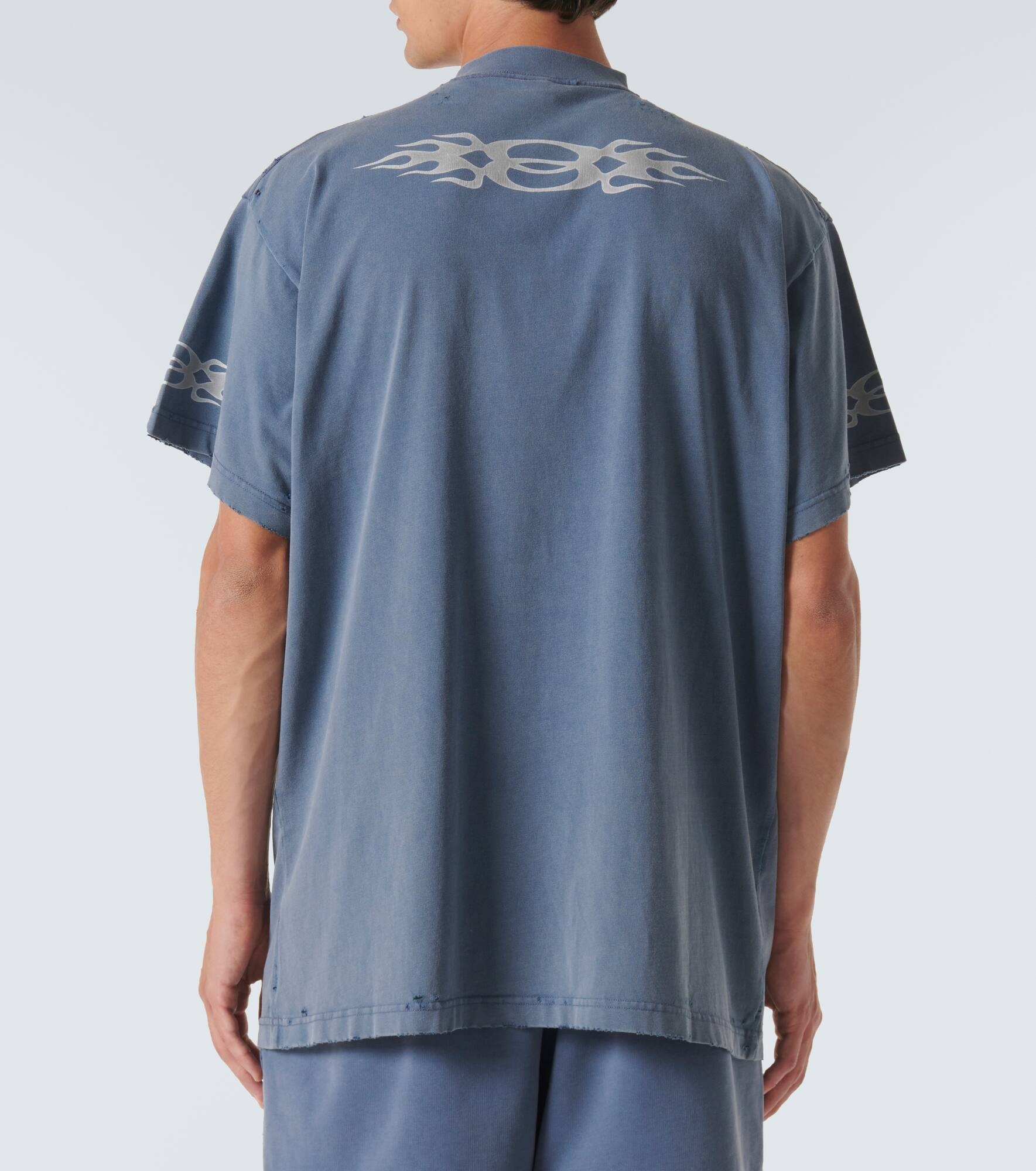 BALENCIAGA Burning Unity cotton jersey T-shirt | REVERSIBLE