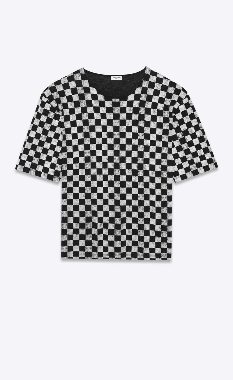 saint laurent checkerboard t-shirt 1
