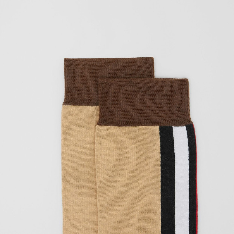 Burberry Stripe Intarsia Cotton Blend Socks outlook