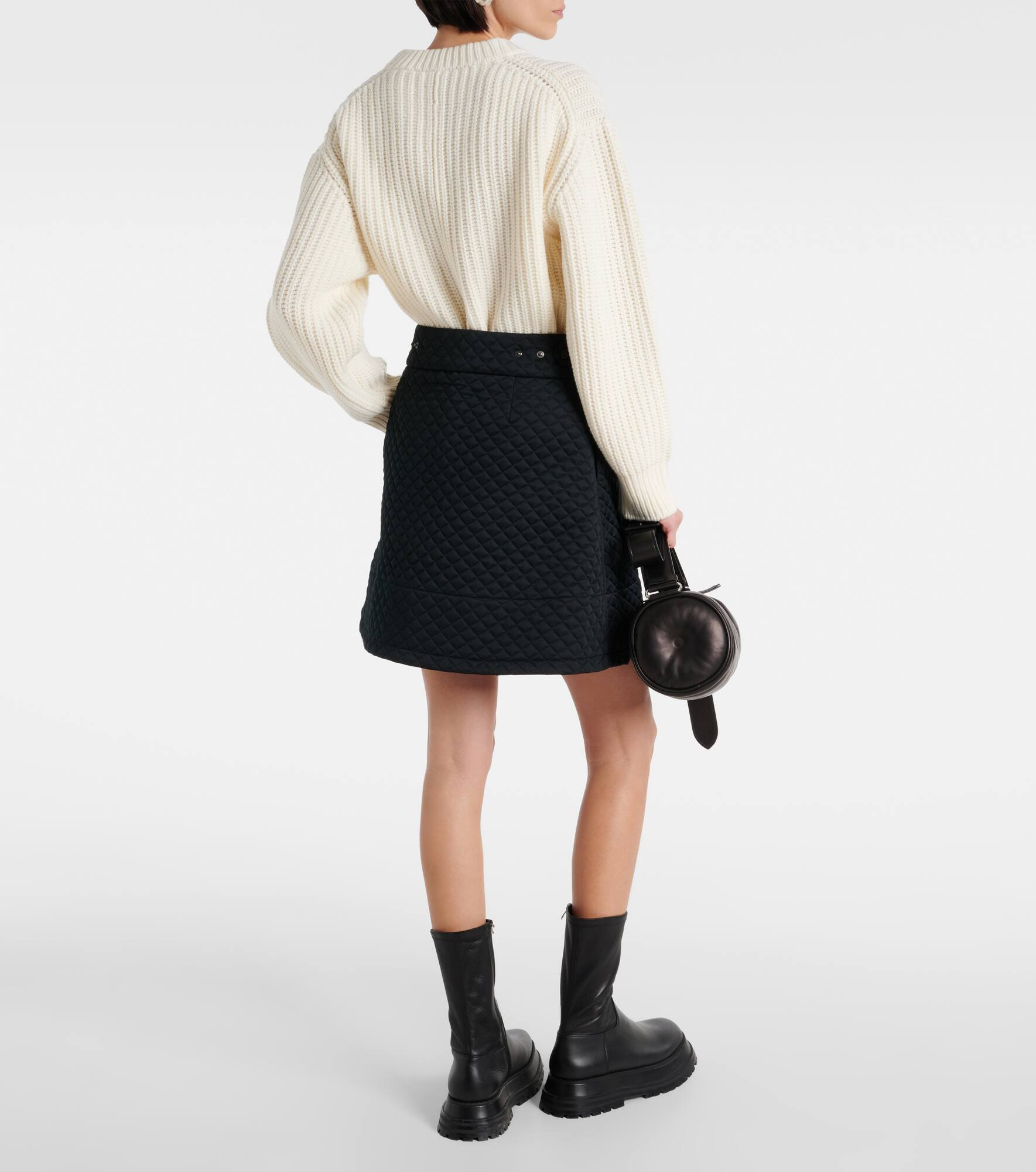 High-rise quilted miniskirt - 3