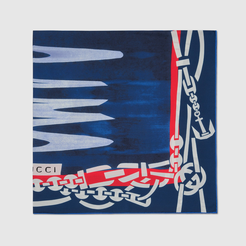 GUCCI 90 x 90 project printed silk carré outlook