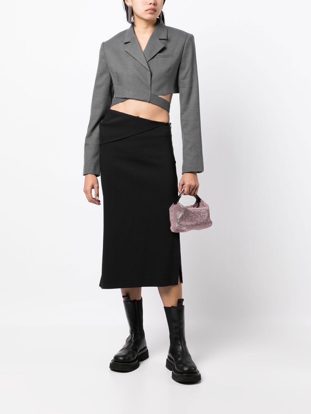 cropped wraparound blazer - 2