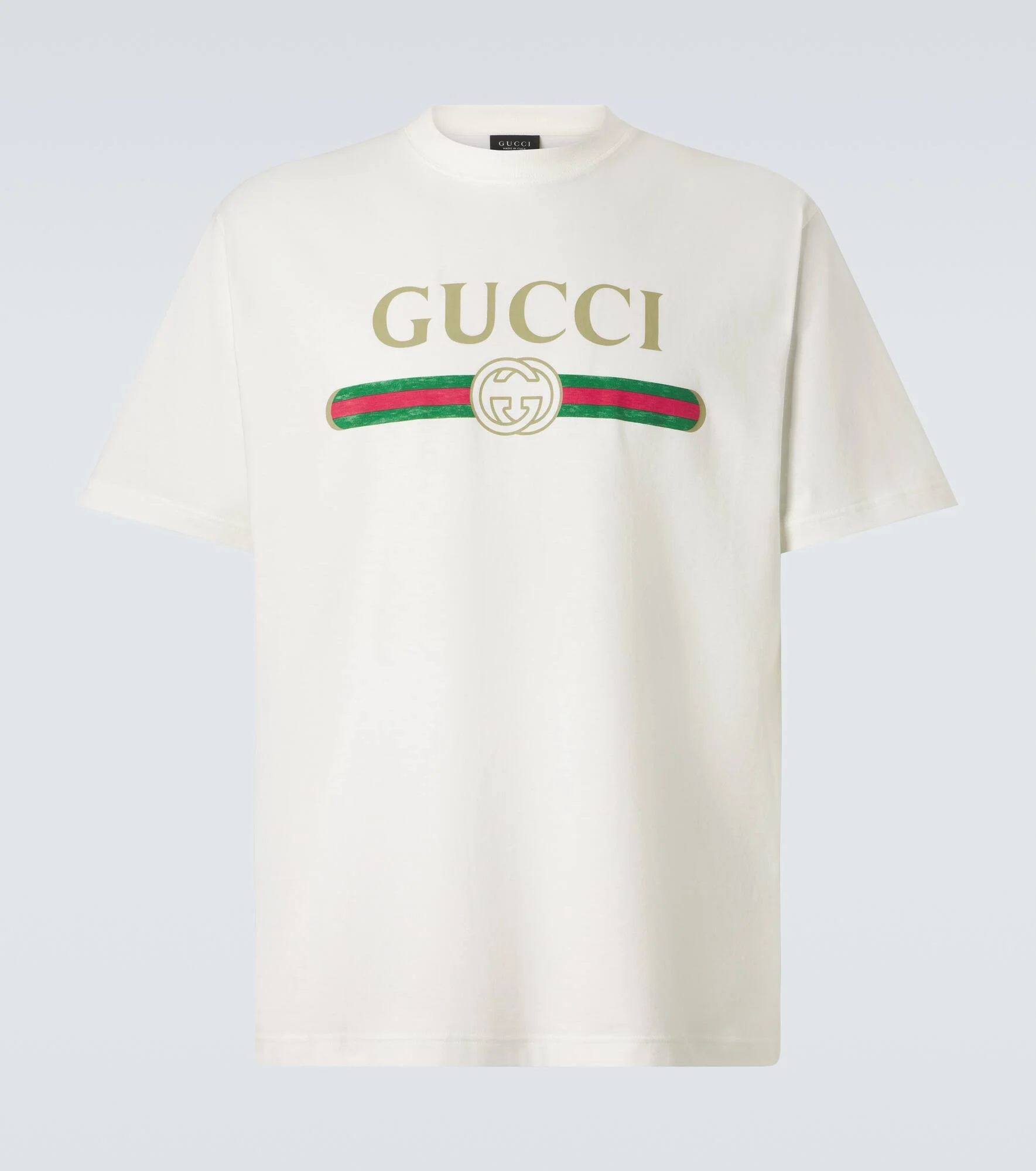 Logo cotton and silk jersey T-shirt - 1