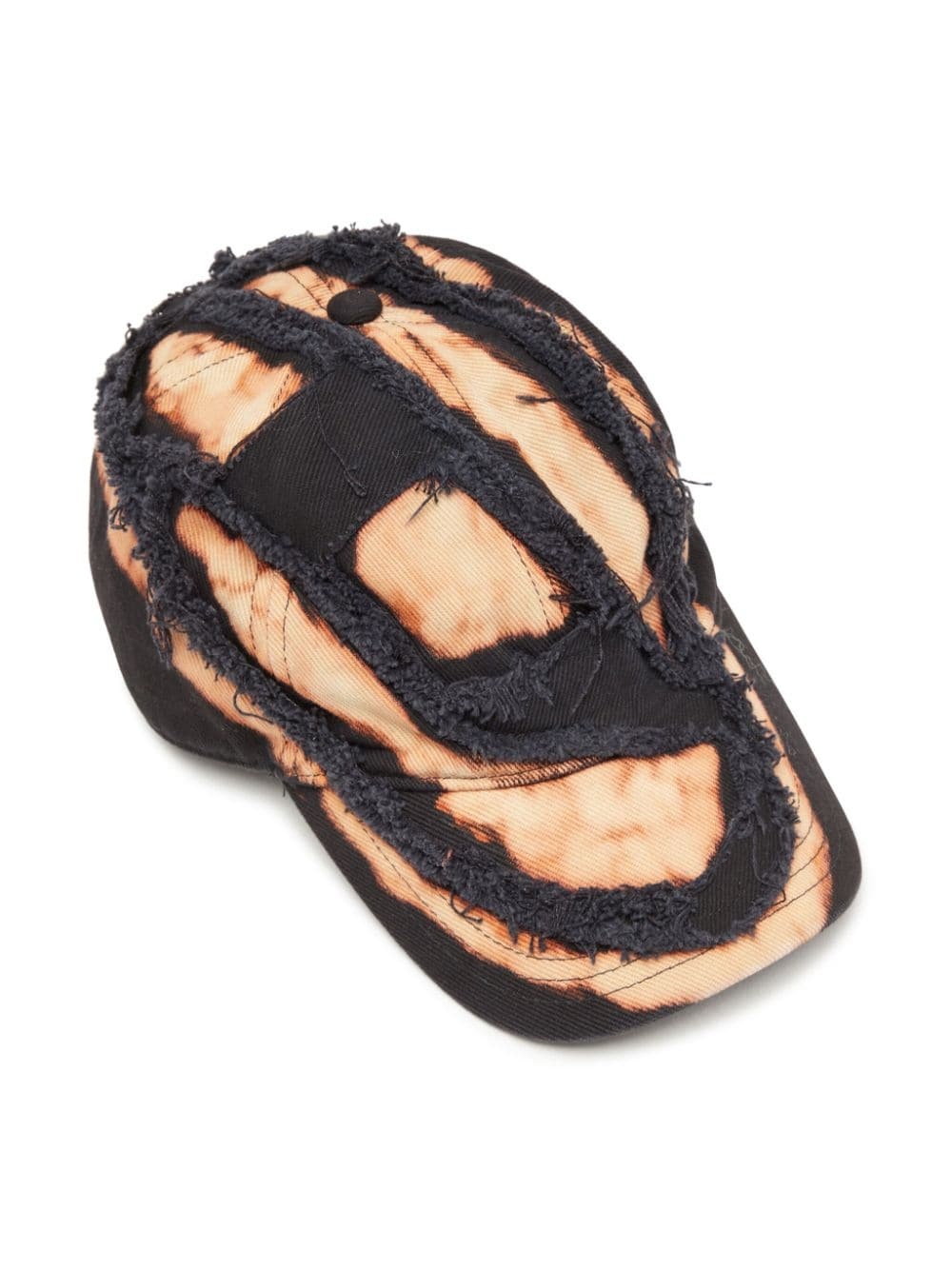bleached effect logo baseball cap - 3