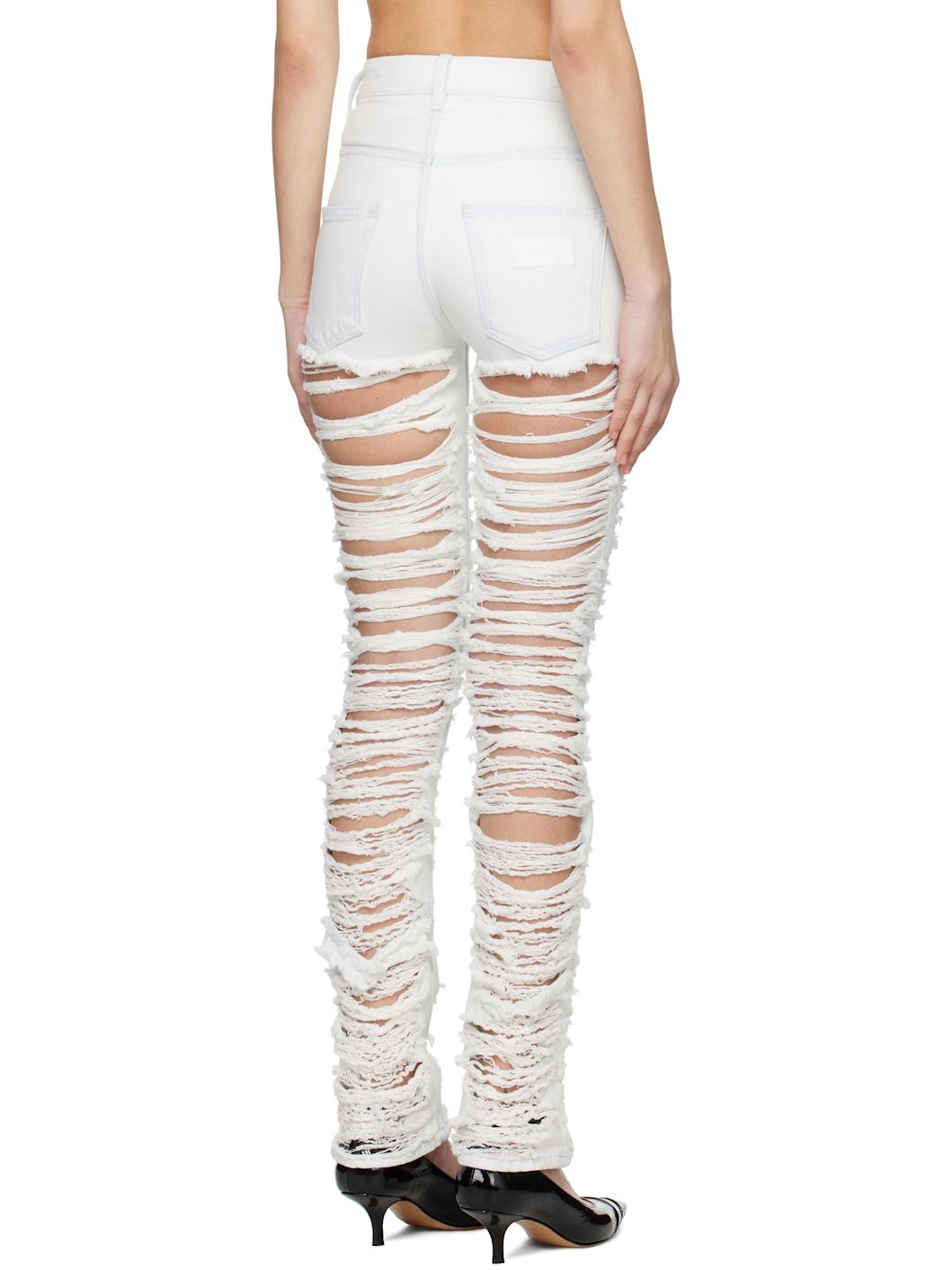 White 5-Pocket Jeans - 3