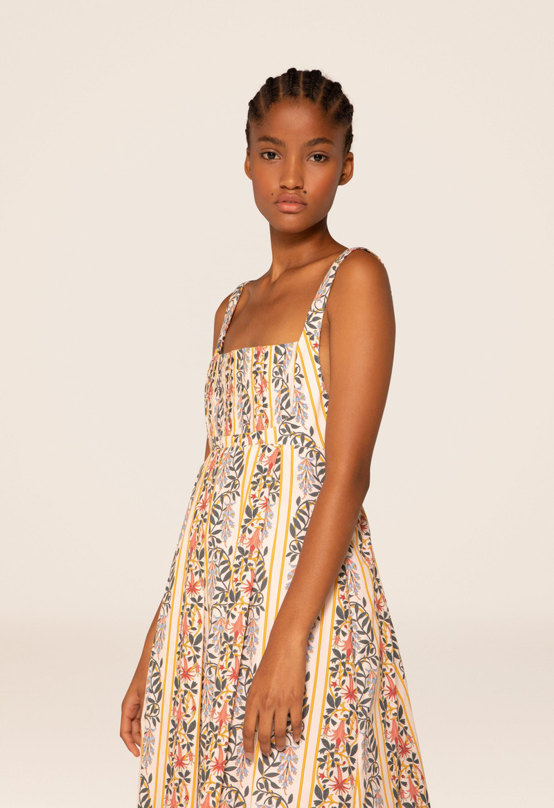 Hortensia Lluvia Floral Midi Dress 6